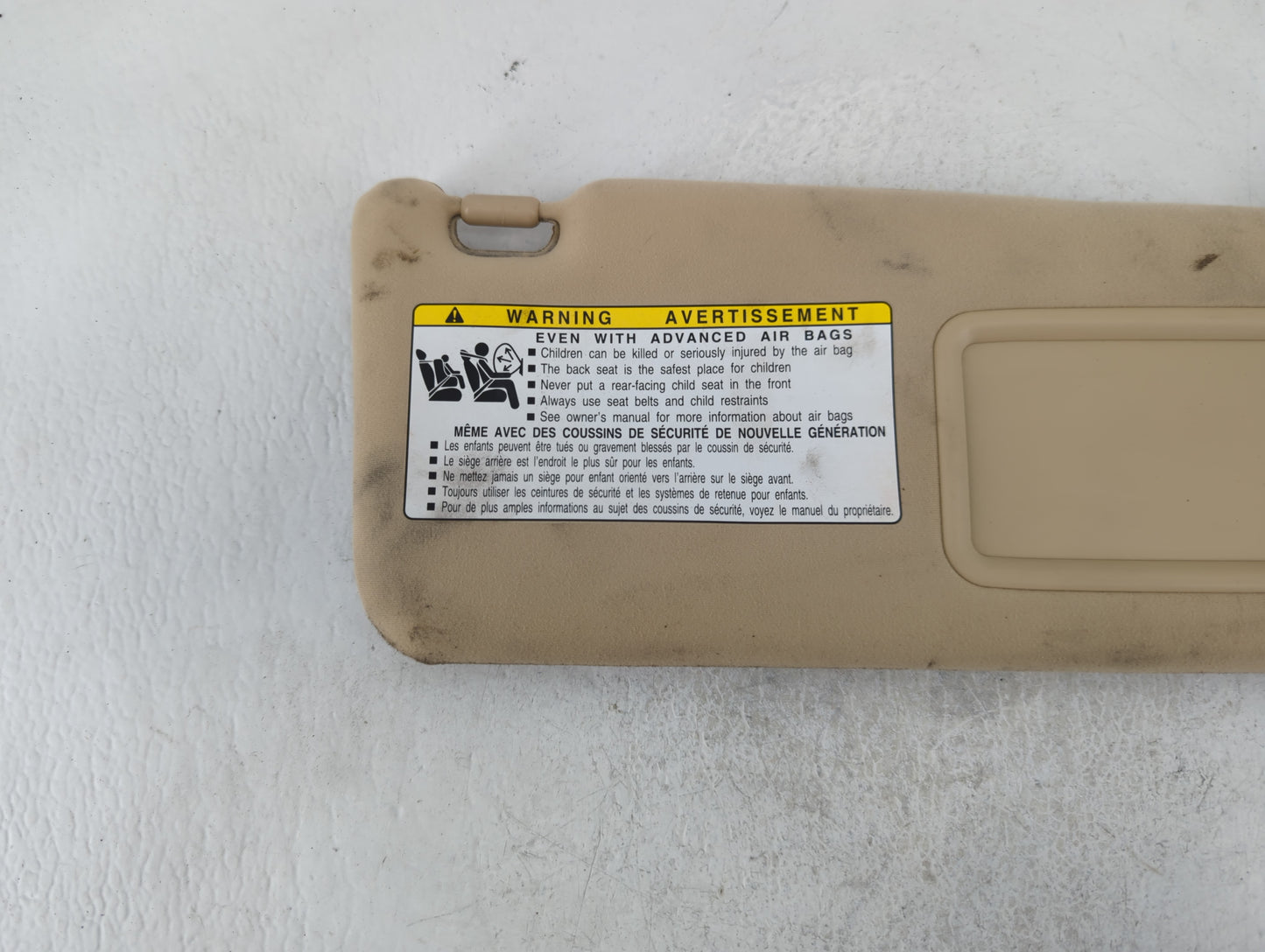 2007-2009 Lexus Is350 Sun Visor Shade Replacement Passenger Right Mirror Fits Fits 2007 2008 2009 OEM Used Auto Parts - Oemu