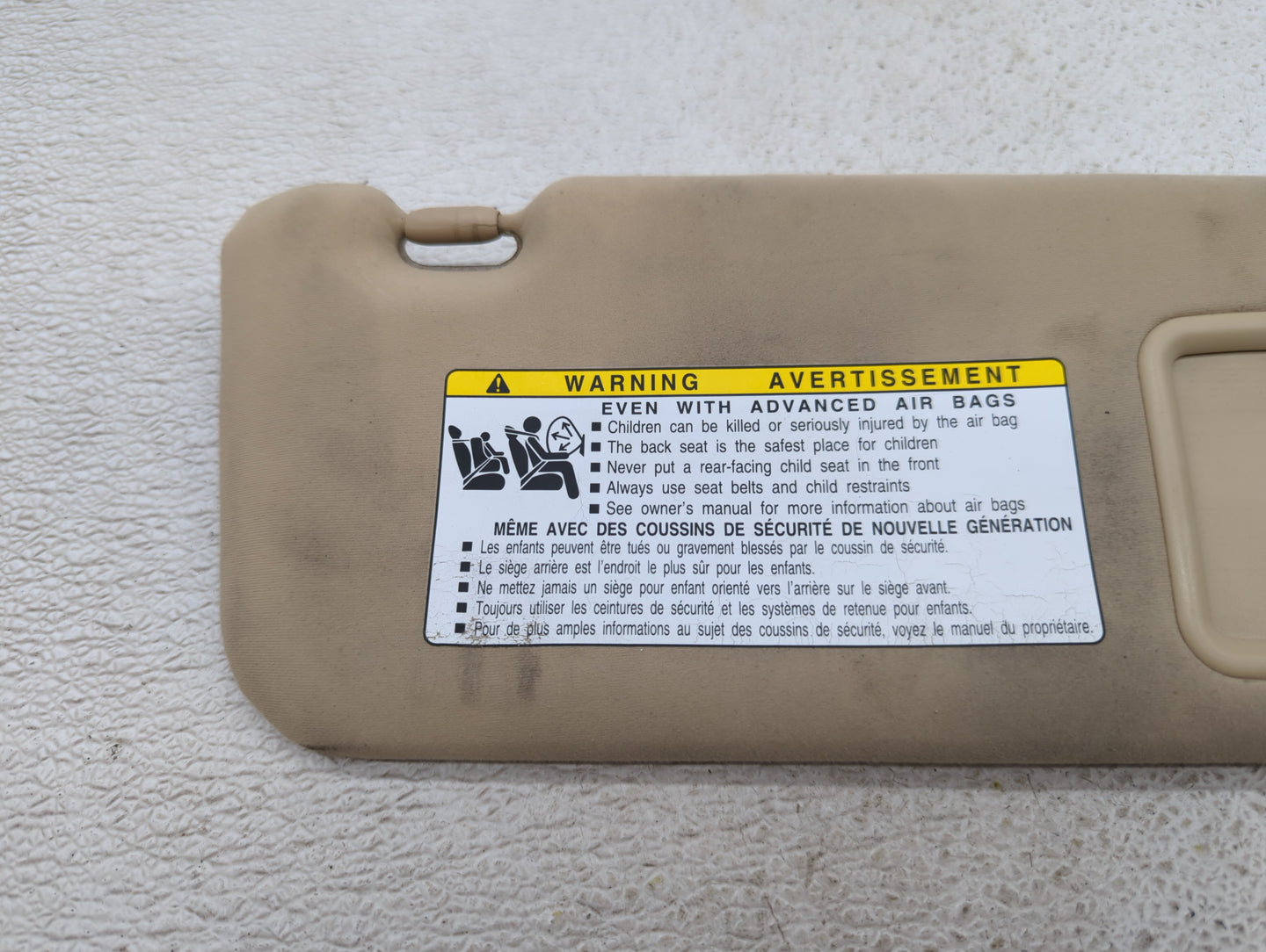 2007-2009 Lexus Ls460 Sun Visor Shade Replacement Passenger Right Mirror Fits Fits 2007 2008 2009 OEM Used Auto Parts - Oemu