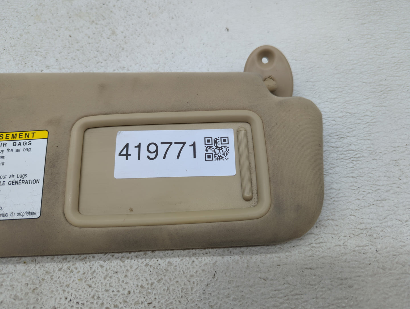 2007-2009 Lexus Ls460 Sun Visor Shade Replacement Passenger Right Mirror Fits Fits 2007 2008 2009 OEM Used Auto Parts - Oemu