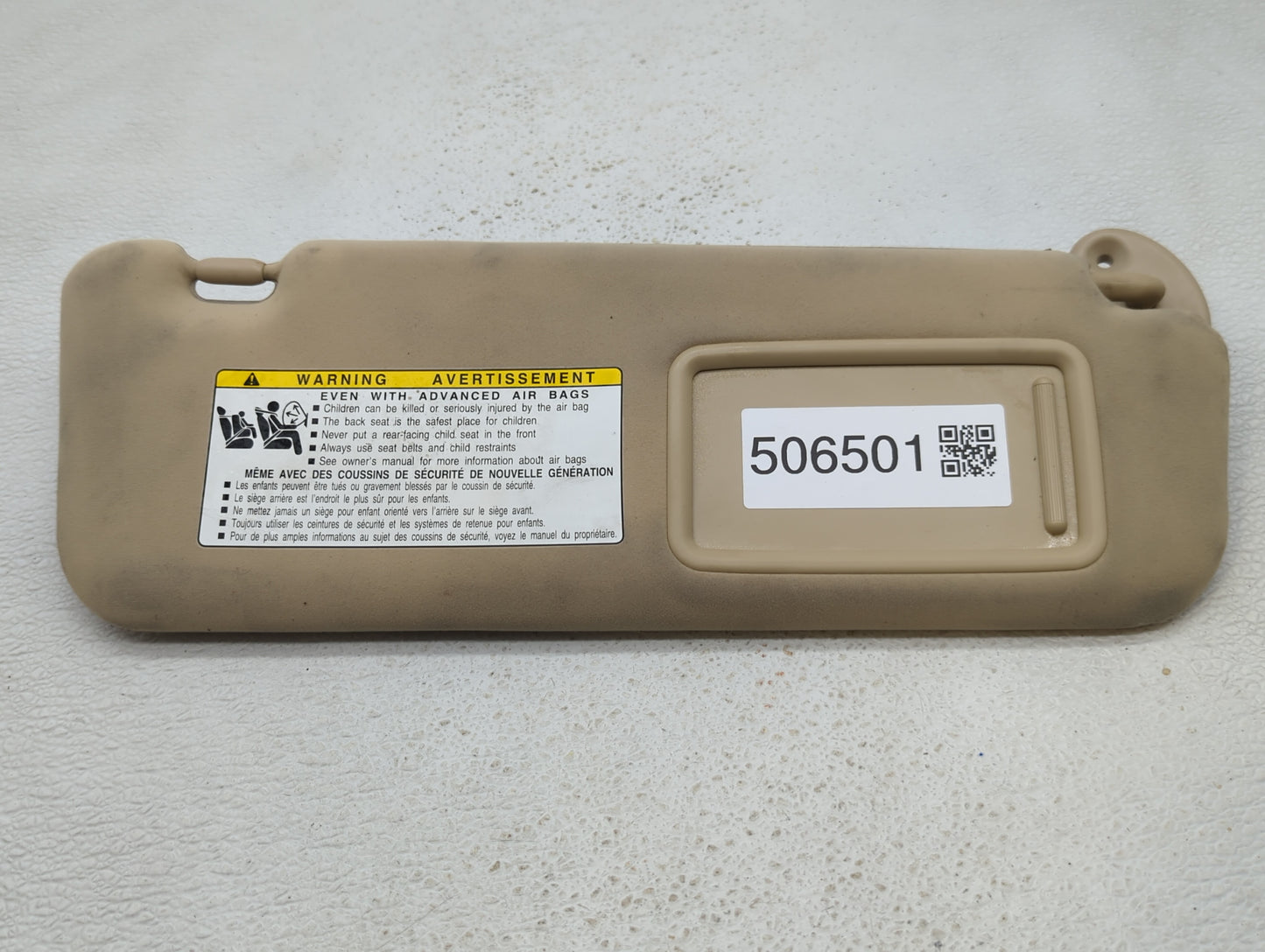 2007-2009 Lexus Ls460 Sun Visor Shade Replacement Passenger Right Mirror Fits Fits 2007 2008 2009 OEM Used Auto Parts - Oemu