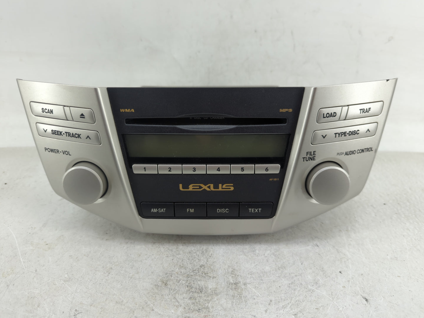 2007-2009 Lexus Rx350 Radio AM FM Cd Player Receiver Replacement P/N:86120-0E030 Fits Fits 2006 2007 2008 2009 OEM Used Auto