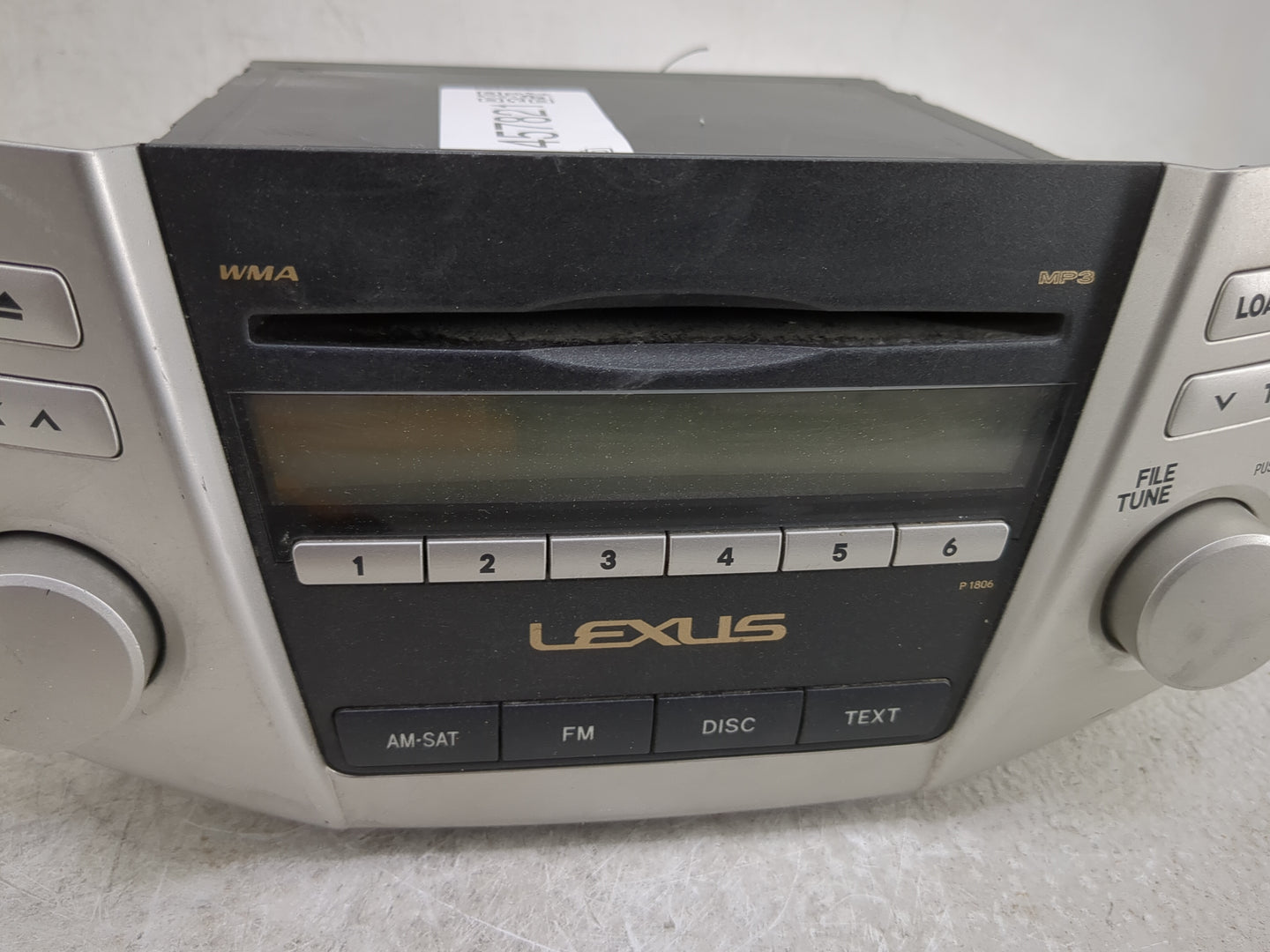 2007-2009 Lexus Rx350 Radio AM FM Cd Player Receiver Replacement P/N:86120-48A00 Fits Fits 2006 2007 2008 2009 OEM Used Auto