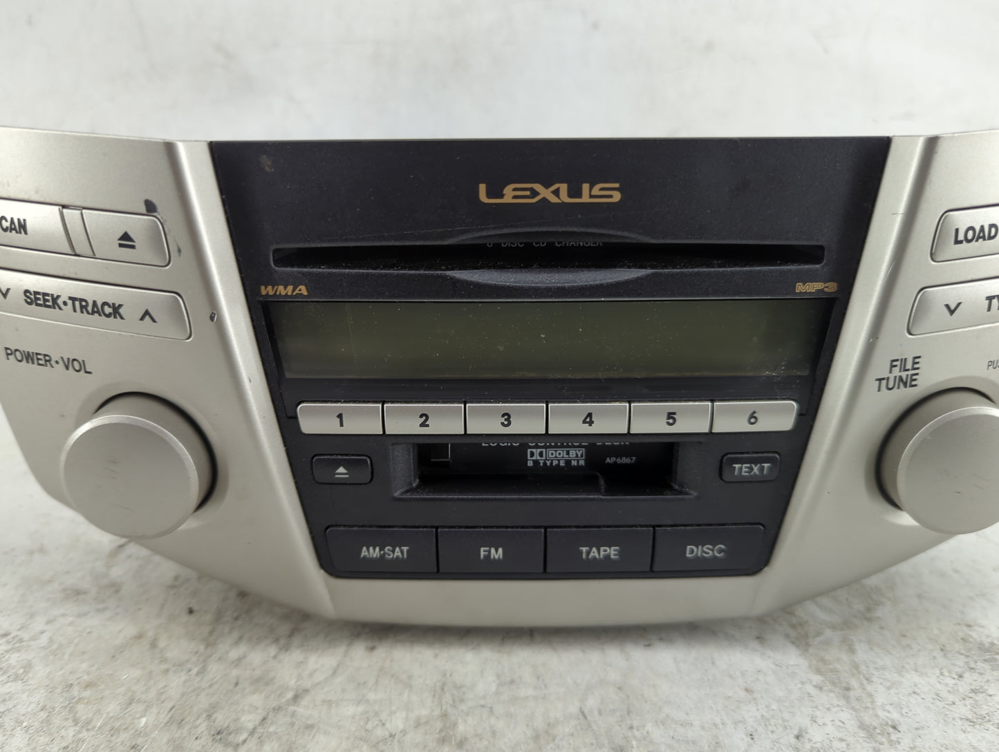 2007-2009 Lexus Rx350 Radio AM FM Cd Player Receiver Replacement P/N:86120-0E070 FX-MG9167ZT Fits Fits 2006 2007 2008 2009 O