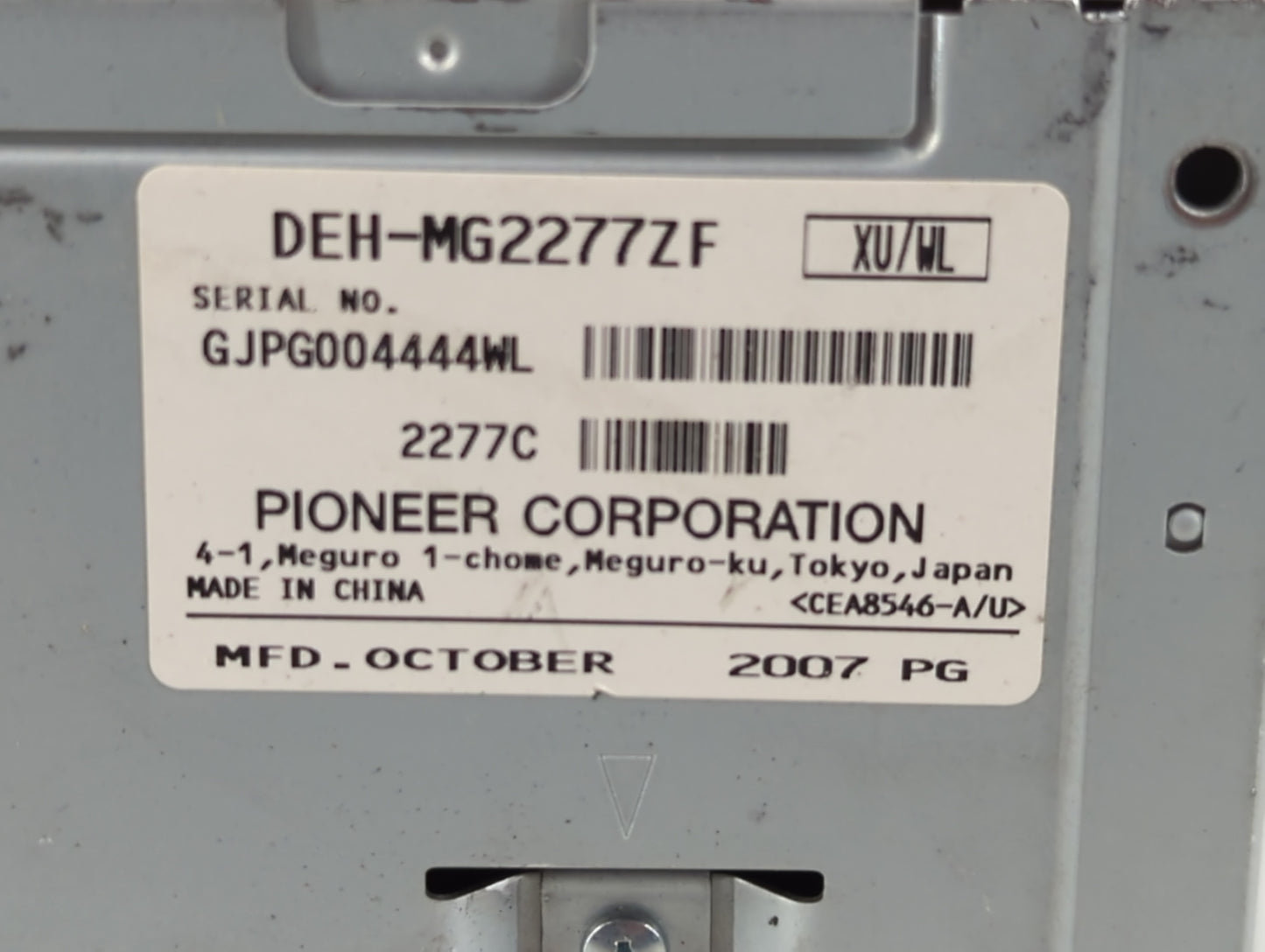 2008 Lincoln Mkx Radio AM FM Cd Player Receiver Replacement P/N:DEH-MG2277ZF Fits OEM Used Auto Parts - Oemusedautoparts1.co