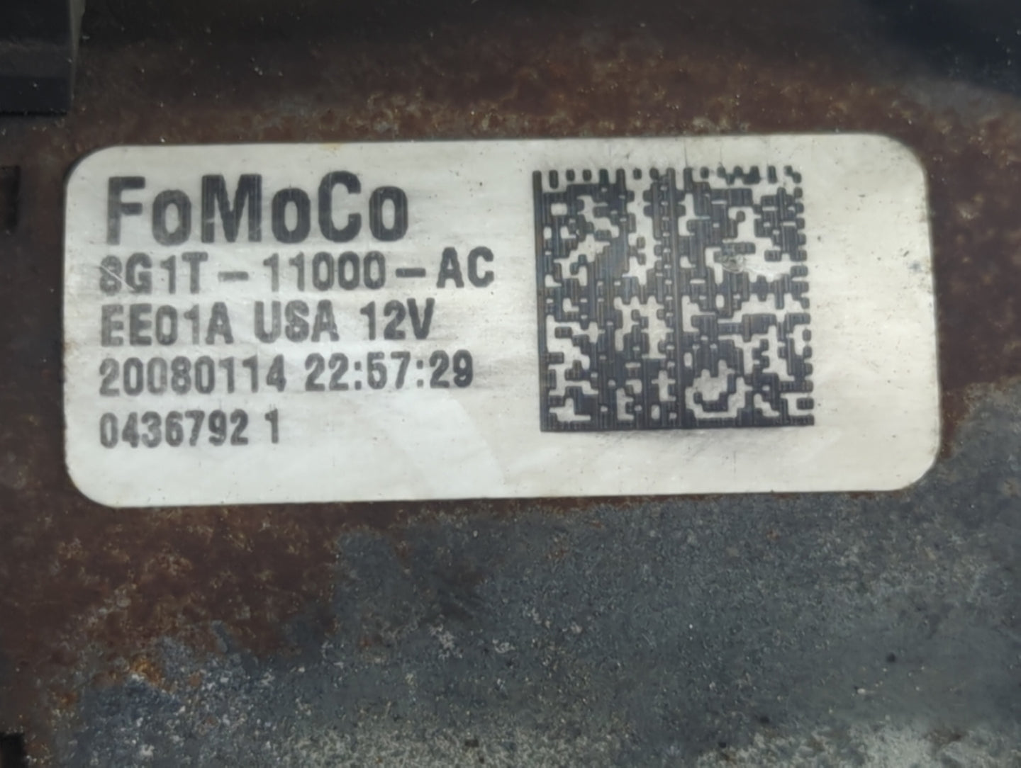 2007-2018 Lincoln Mkx Car Starter Motor Solenoid OEM P/N:8G1T-11000-AC Fits OEM Used Auto Parts - Oemusedautoparts1.com
