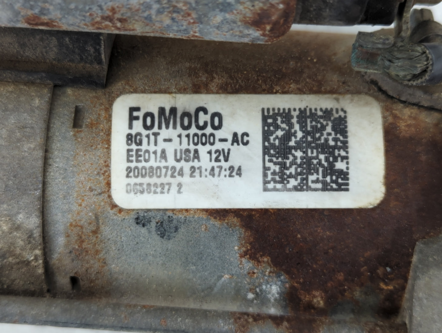 2007-2018 Lincoln Mkx Car Starter Motor Solenoid OEM P/N:8G1T-11000-AC Fits OEM Used Auto Parts - Oemusedautoparts1.com