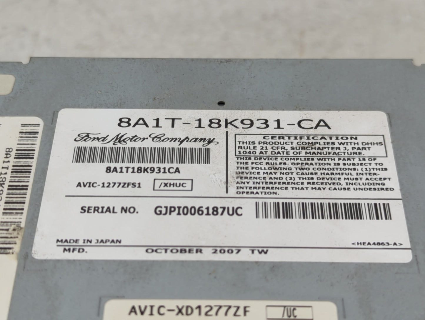 2008-2008 Lincoln Mkx Information Display Screen - Oemusedautoparts1.com