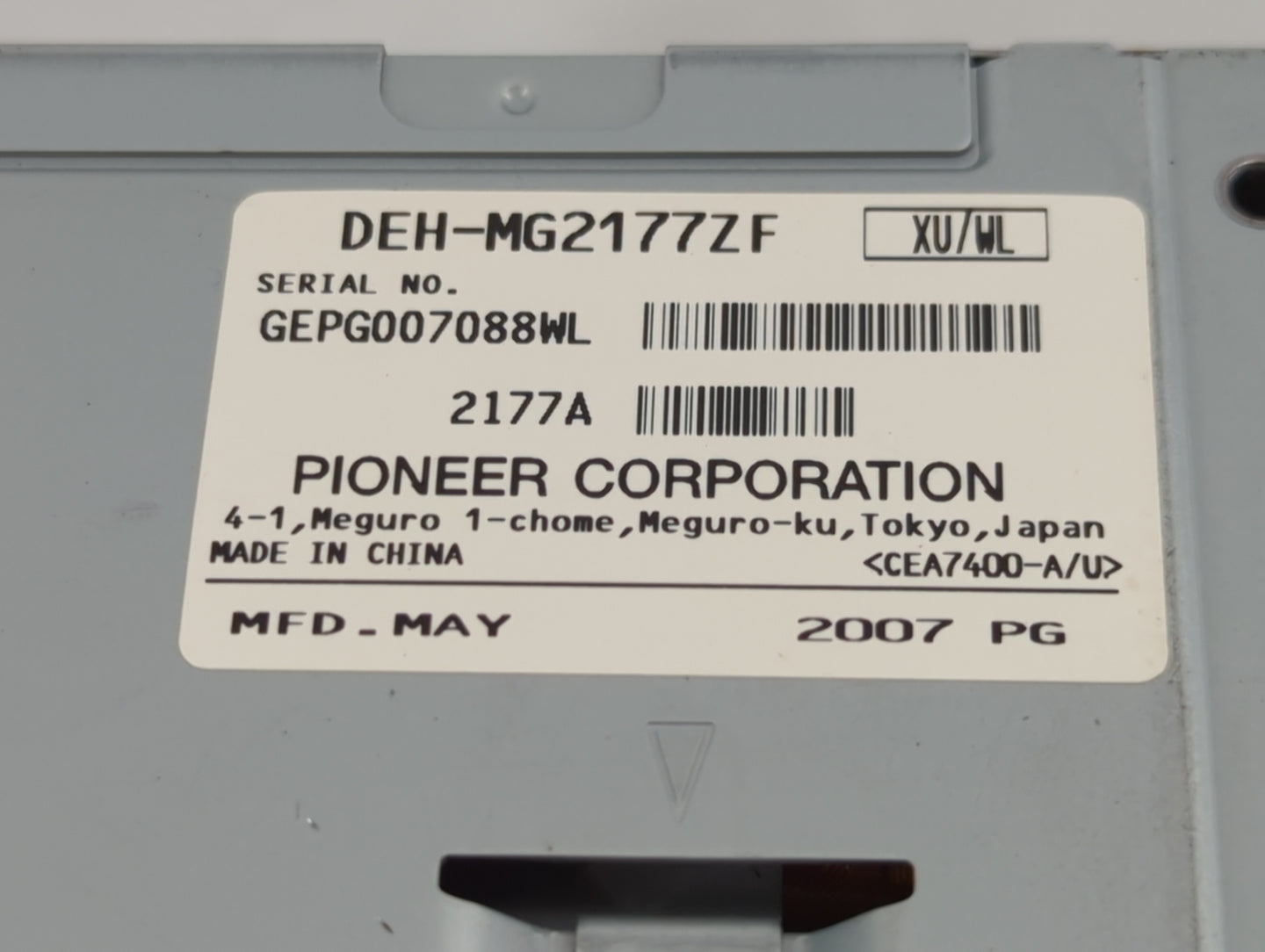 2008 Lincoln Mkz Radio AM FM Cd Player Receiver Replacement P/N:DEH-MG2177ZF Fits OEM Used Auto Parts - Oemusedautoparts1.co