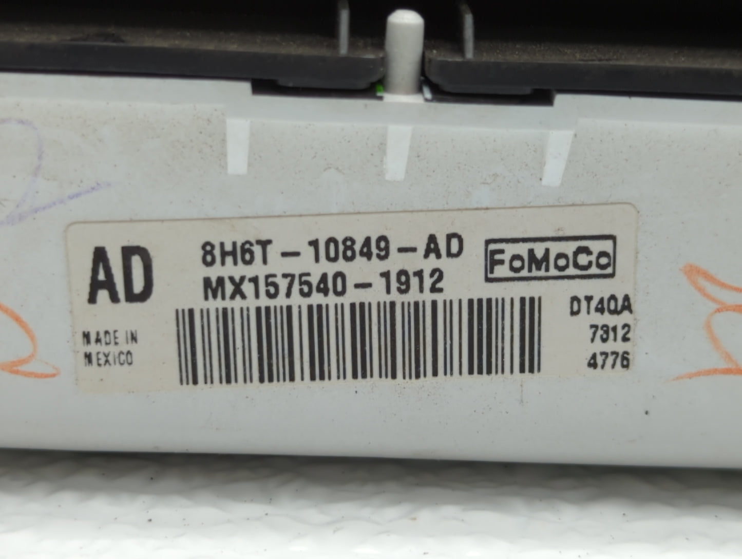 2008-2009 Lincoln Mkz Instrument Cluster Speedometer Gauges P/N:8H6T-10849-AA 8H6T-10849-AB, 8H6T-10849-AC Fits Fits 2008 20