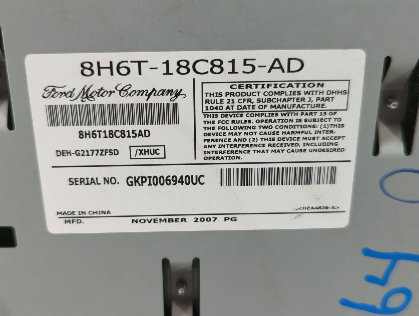 2008 Lincoln Mkz Radio AM FM Cd Player Receiver Replacement P/N:8H6T-18C815-AD Fits OEM Used Auto Parts - Oemusedautoparts1.