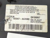 2008 Lincoln Navigator Center Floor Console P/N:10E947-AA35B8 28108867 Fits OEM Used Auto Parts - Oemusedautoparts1.com