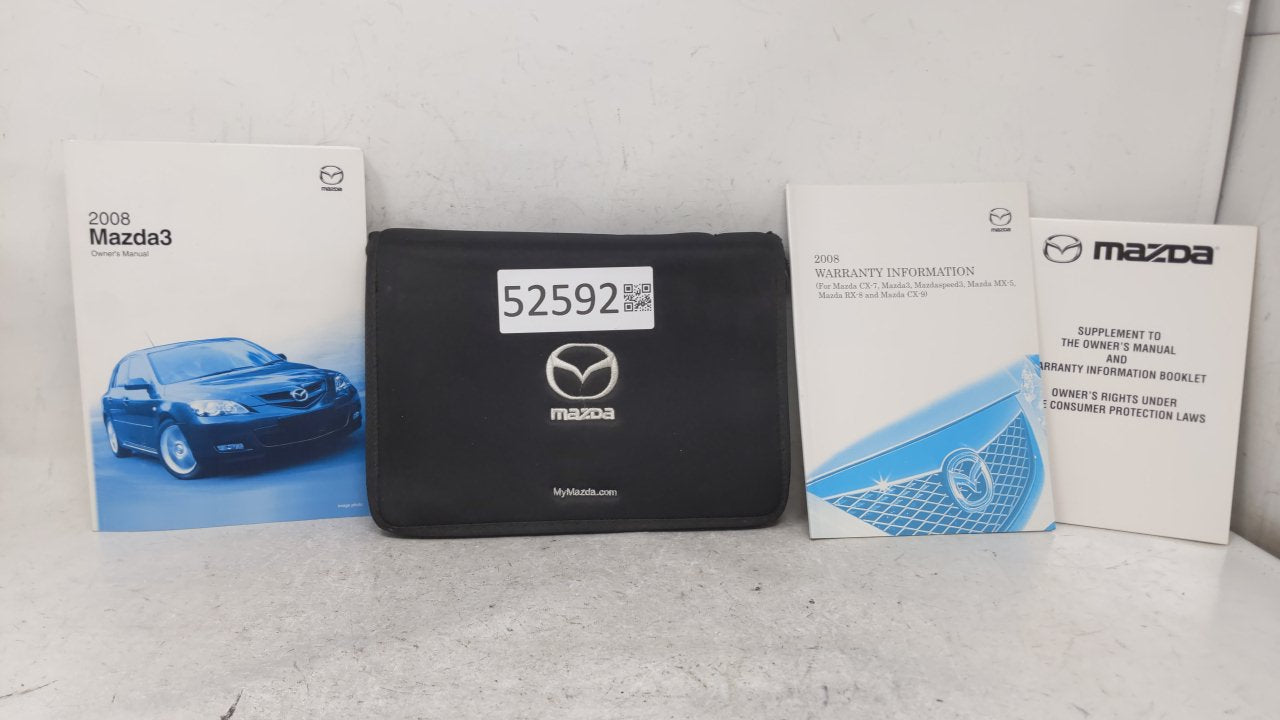 2008 Mazda 3 Owners Manual Book Guide OEM Used Auto Parts - Oemusedautoparts1.com