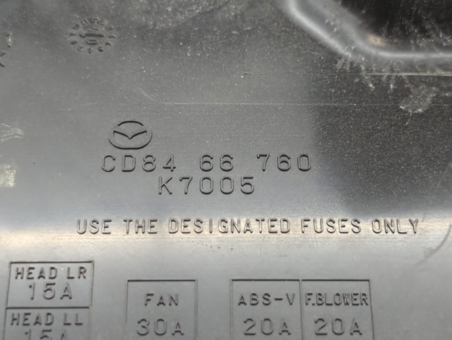 2008-2010 Mazda 5 Fusebox Fuse Box Panel Relay Module P/N:CD84 66 760 Fits Fits 2008 2009 2010 OEM Used Auto Parts - Oemused