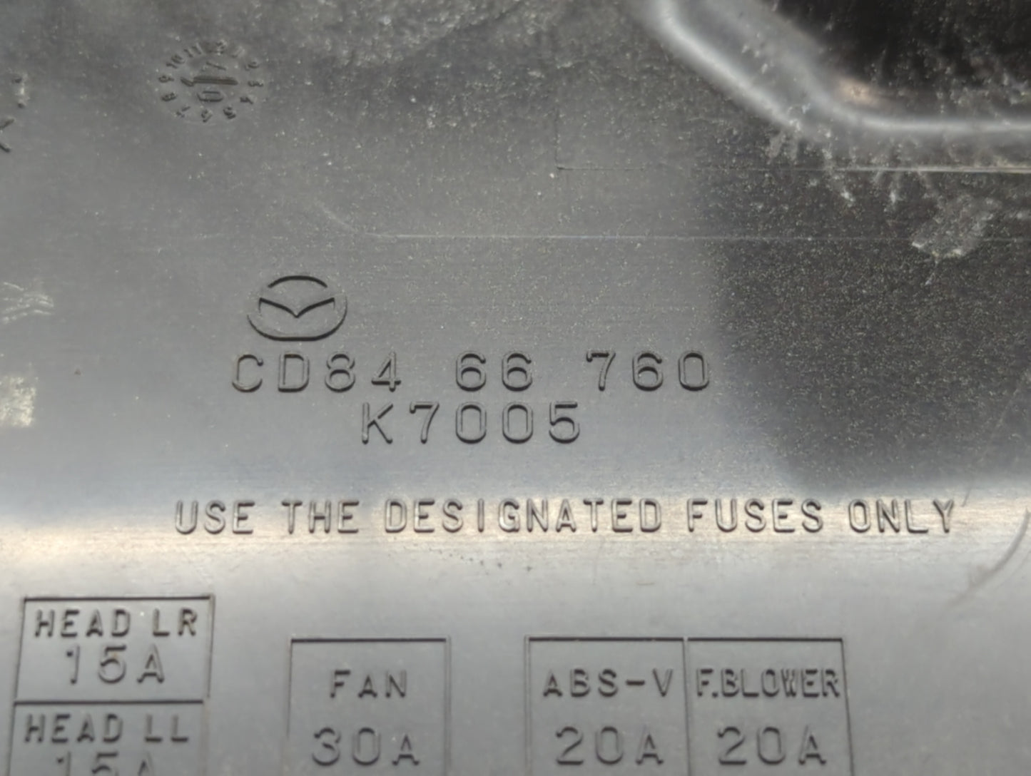 2008-2010 Mazda 5 Fusebox Fuse Box Panel Relay Module P/N:CD84 66 760 Fits Fits 2008 2009 2010 OEM Used Auto Parts - Oemused