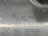 2008-2010 Mazda 5 Fusebox Fuse Box Panel Relay Module P/N:CD84 66 760 Fits Fits 2008 2009 2010 OEM Used Auto Parts - Oemused