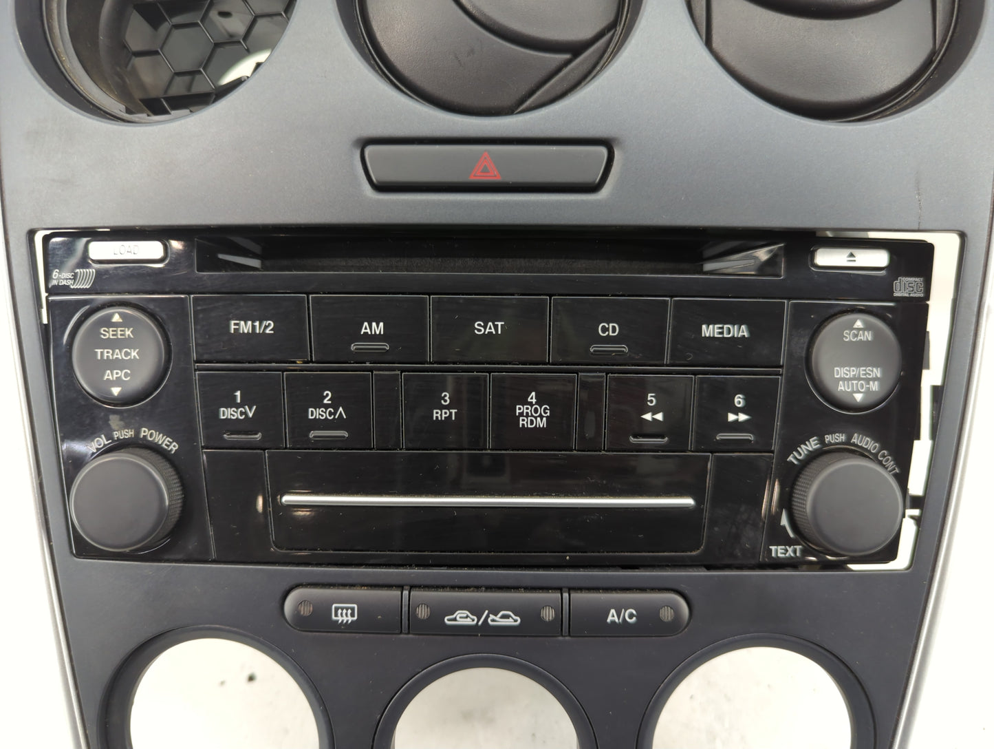 2006-2008 Mazda 6 Radio AM FM Cd Player Receiver Replacement P/N:GR6G66DSX Fits Fits 2006 2007 2008 OEM Used Auto Parts - Oe