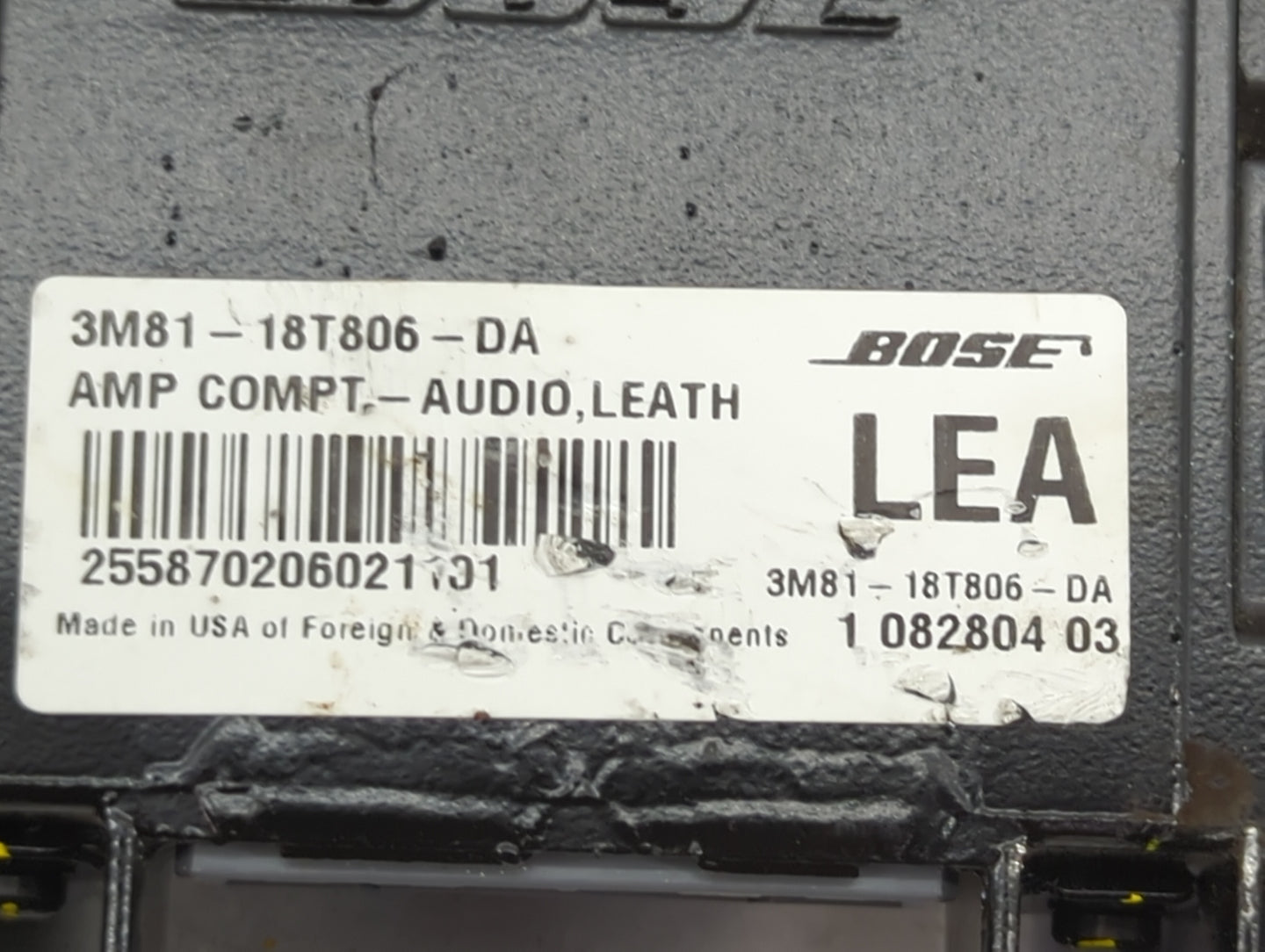 2003-2008 Mazda 6 Radio Speaker Amplifier 3m81-18t806-da - Oemusedautoparts1.com