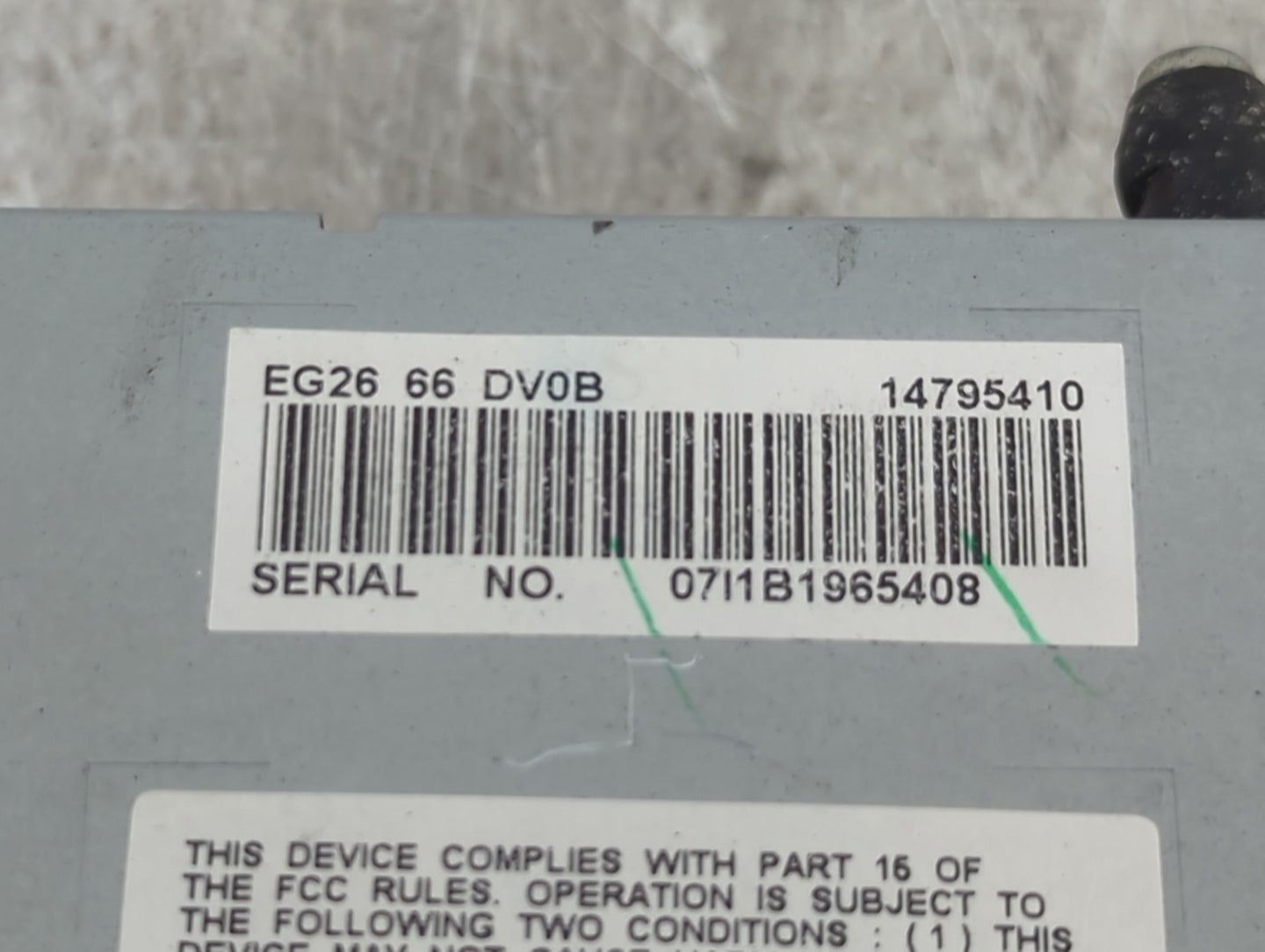 2007-2008 Mazda Cx-7 Radio AM FM Cd Player Receiver Replacement P/N:EG26 66 DV0B 14795410 Fits Fits 2007 2008 OEM Used Auto 