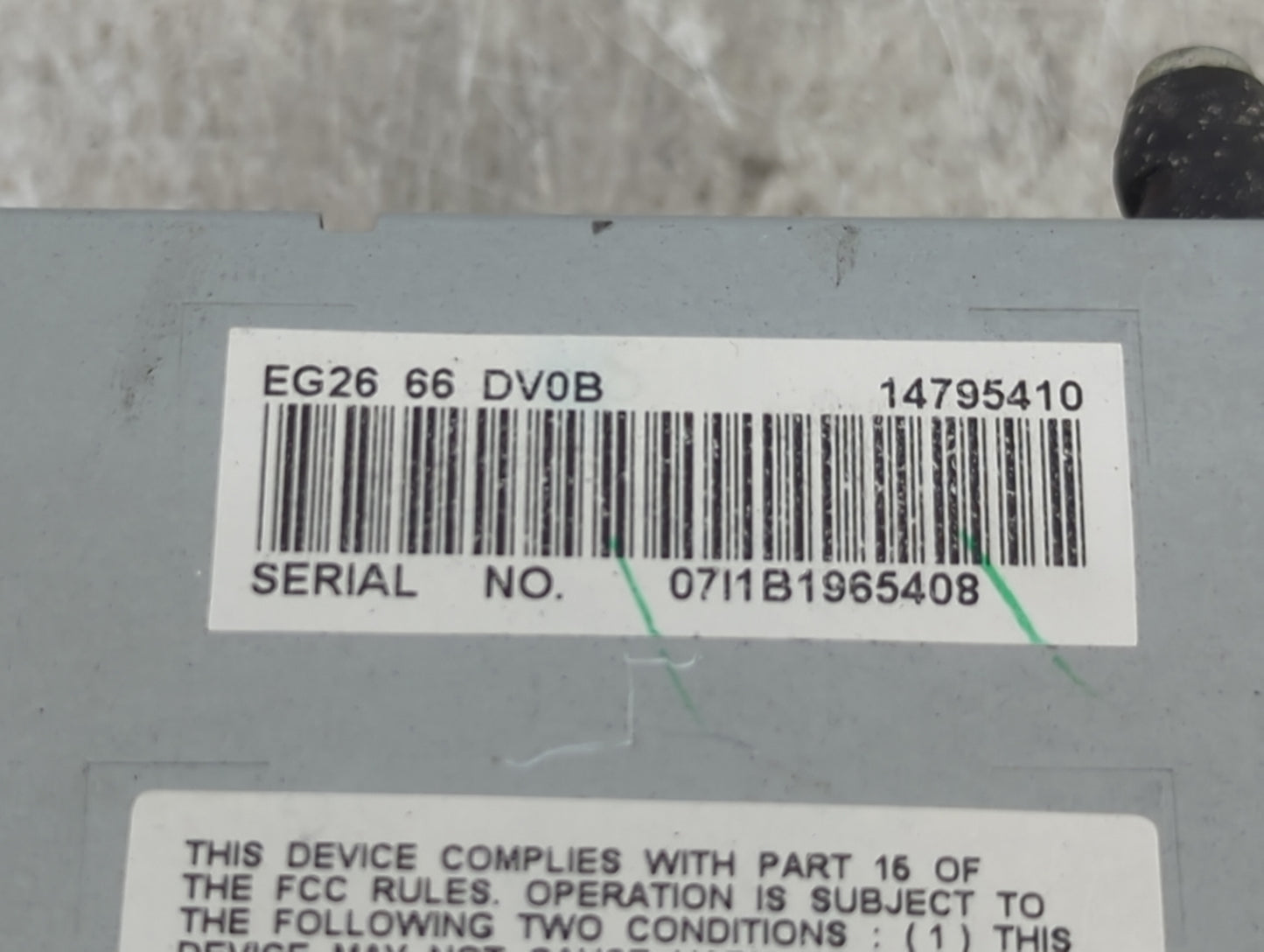 2007-2008 Mazda Cx-7 Radio AM FM Cd Player Receiver Replacement P/N:EG26 66 DV0B 14795410 Fits Fits 2007 2008 OEM Used Auto 