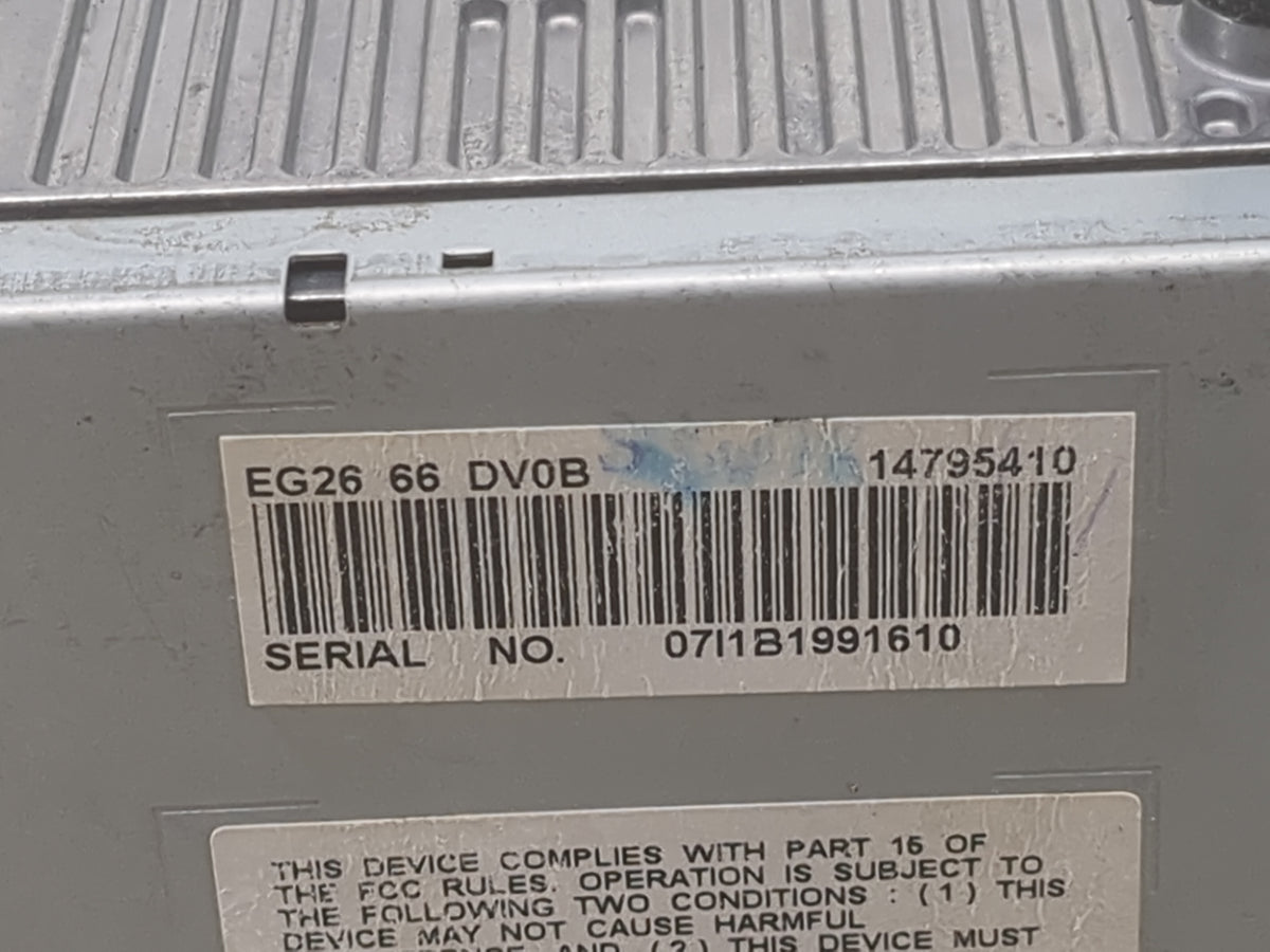 2007-2008 Mazda Cx-7 Radio AM FM Cd Player Receiver Replacement P/N:EG26 66 DV0B 14795410 Fits Fits 2007 2008 OEM Used Auto 