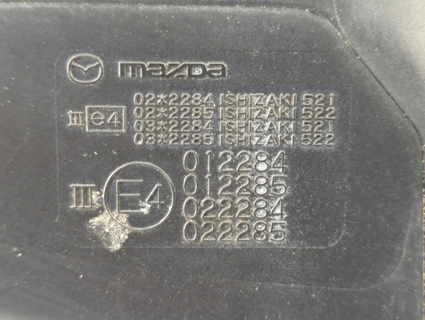 2007-2009 Mazda Cx-7 Driver Left Side View Manual Door Mirror Black - Oemusedautoparts1.com