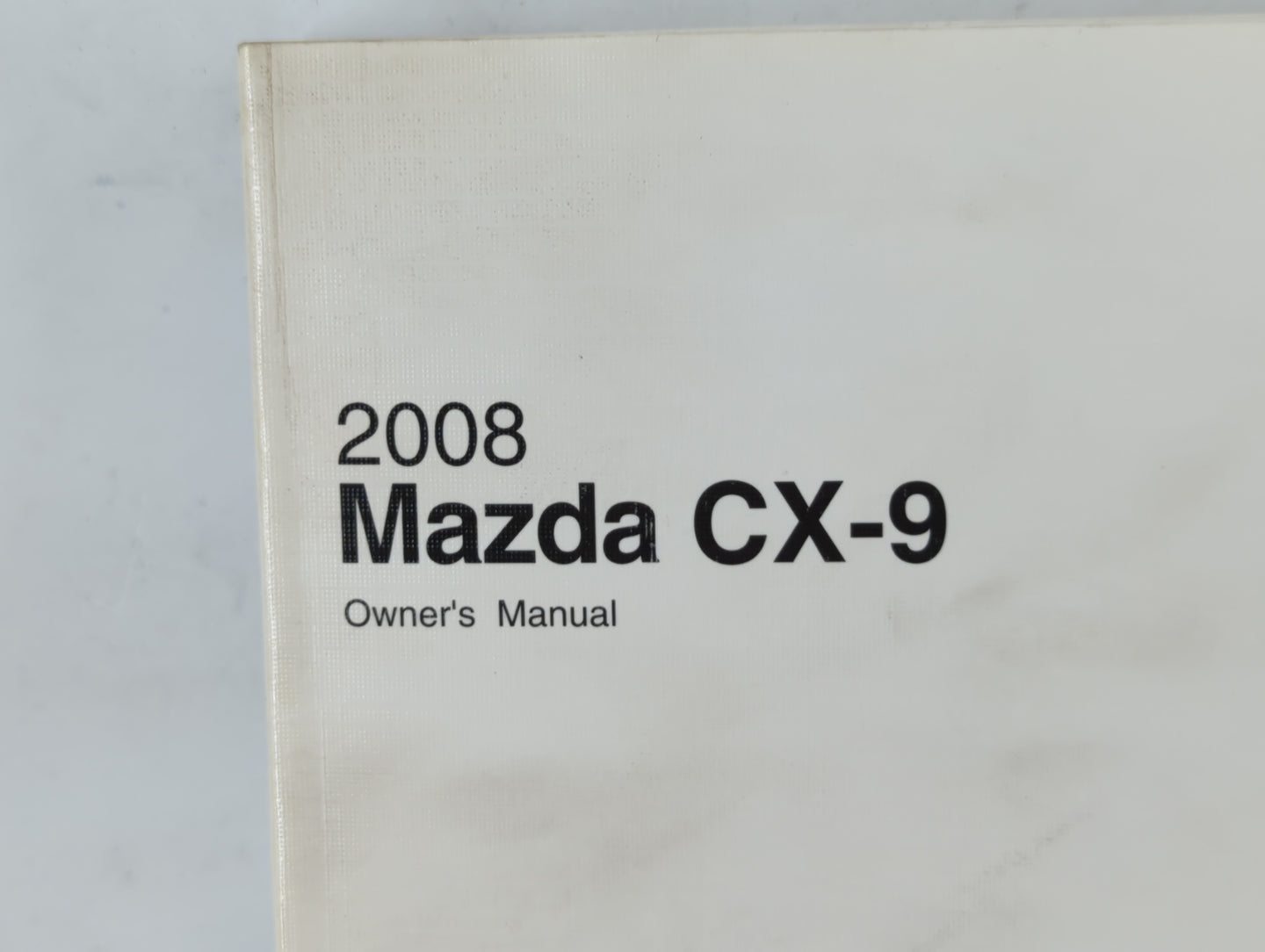 2008 Mazda Cx-9 Owners Manual Book Guide P/N:999-95-011C-08 OEM Used Auto Parts - Oemusedautoparts1.com