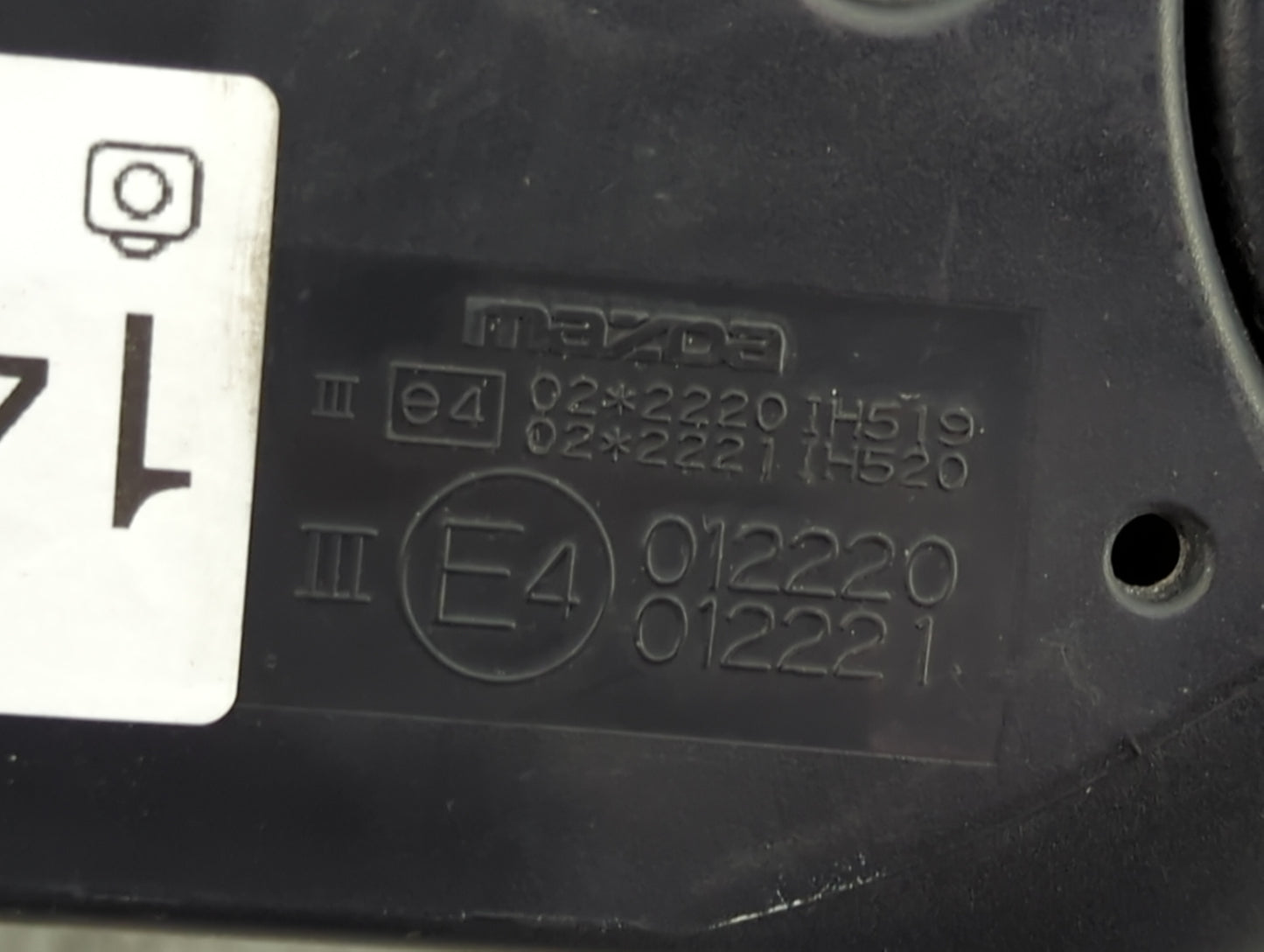 2008 Mazda Mazda3 Passenger Side View Mirror - Right Door Mirror OEM Used - Oemusedautoparts1.com