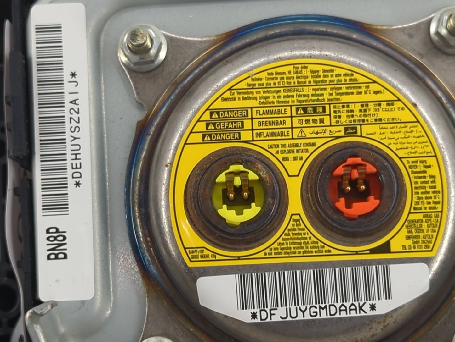 2008 Mazda Mazda3 Air Bag Driver Left Steering Wheel Mounted Black - Oemusedautoparts1.com
