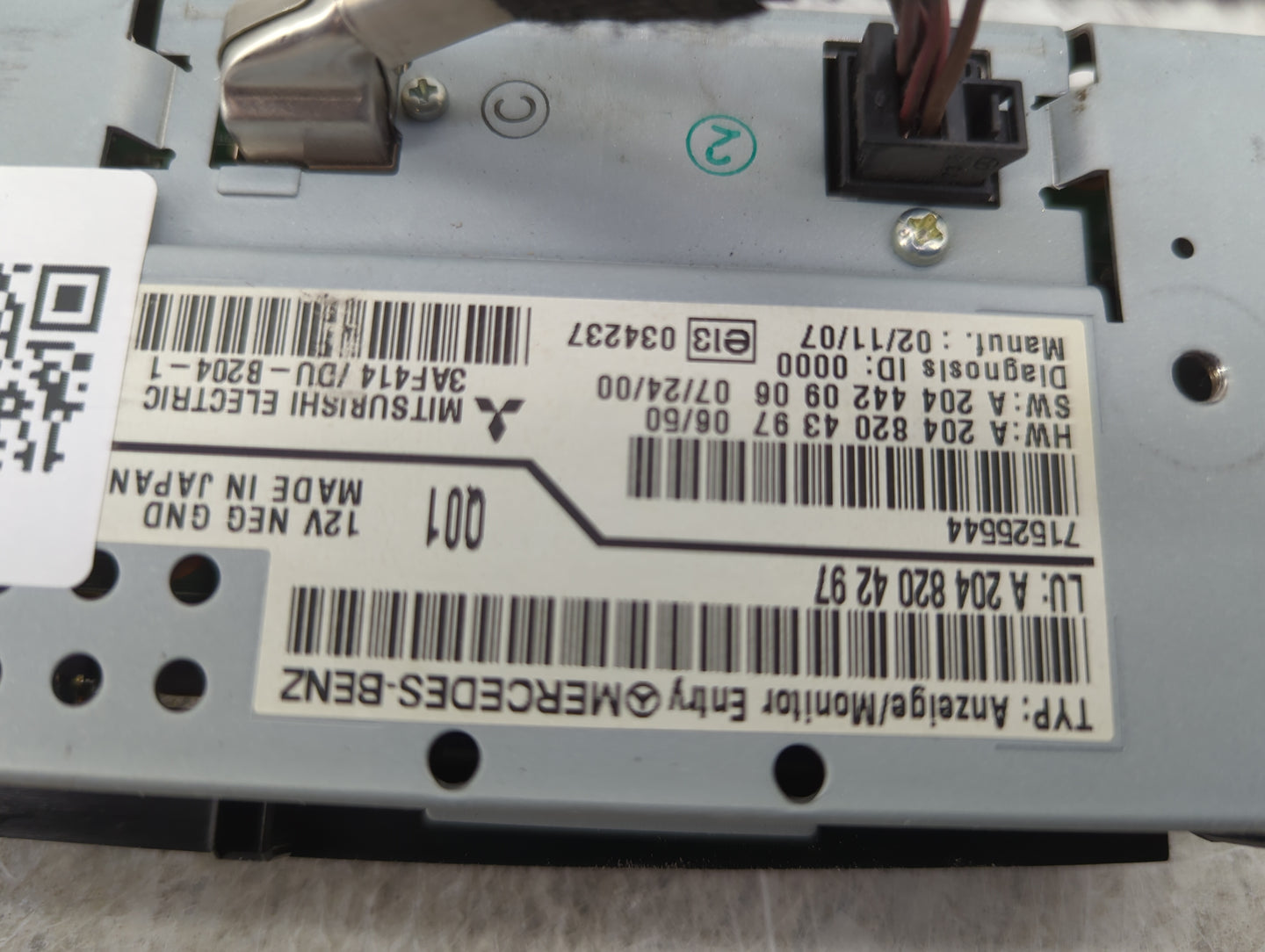 2008 Mercedes-benz C-class Information Display Screen - Oemusedautoparts1.com
