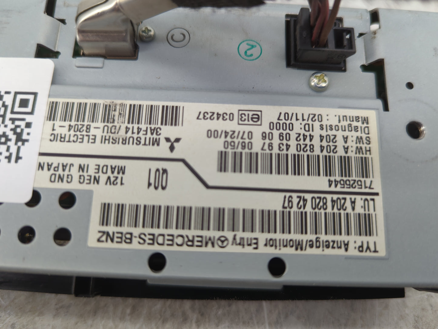 2008 Mercedes-benz C-class Information Display Screen - Oemusedautoparts1.com