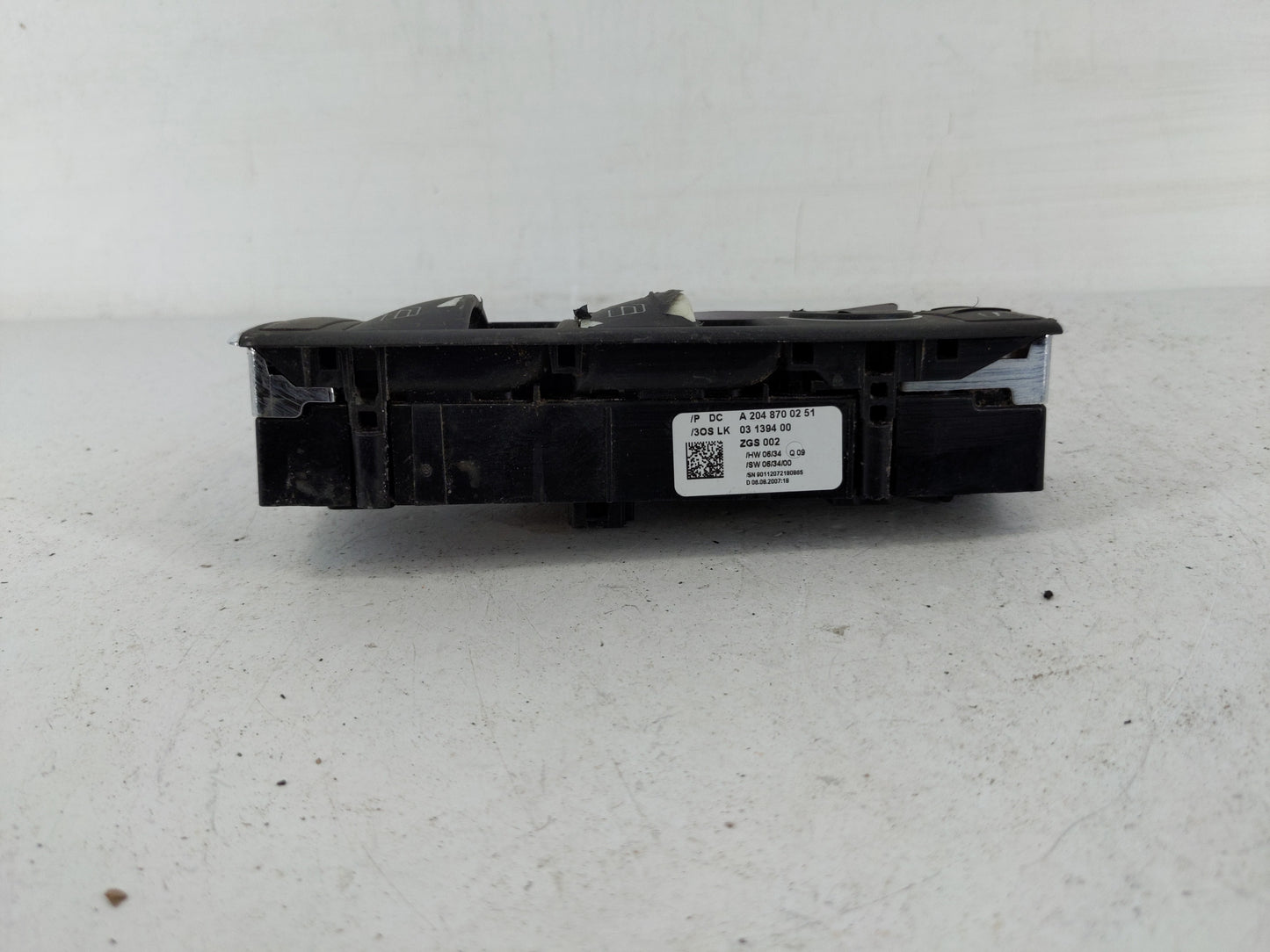 2008-2010 Mercedes-Benz C300 Master Power Window Switch Replacement Driver Side Left P/N:DCA 204 905 4005 Fits OEM Used Auto