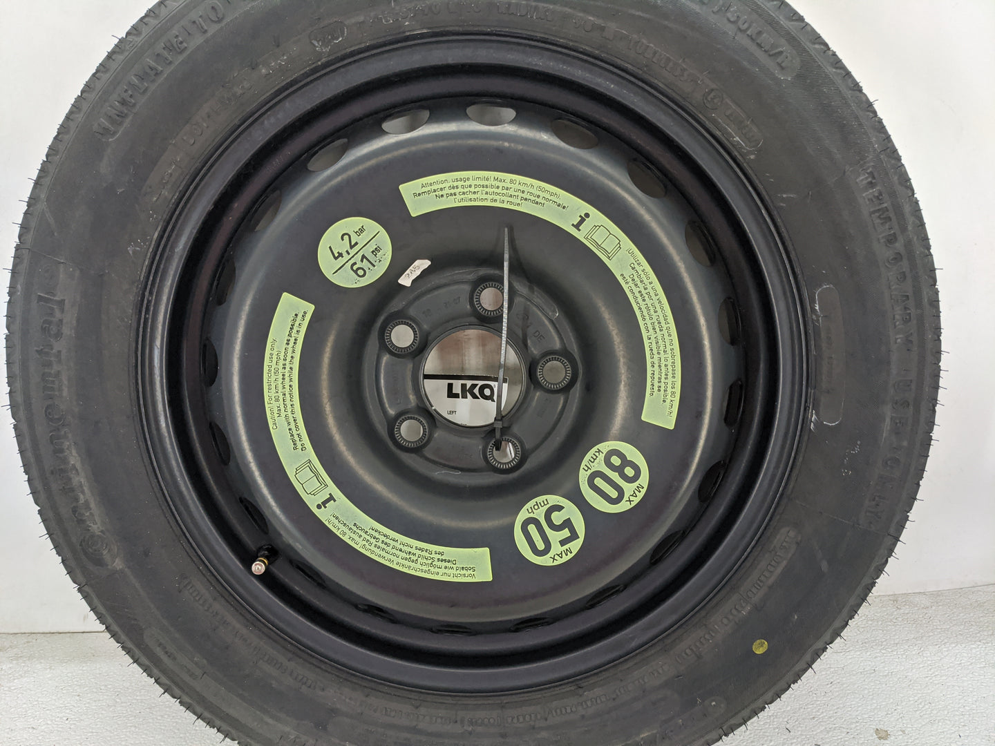 2008-2013 Mercedes-benz C300 Spare Donut Tire Wheel Rim Oem - Oemusedautoparts1.com