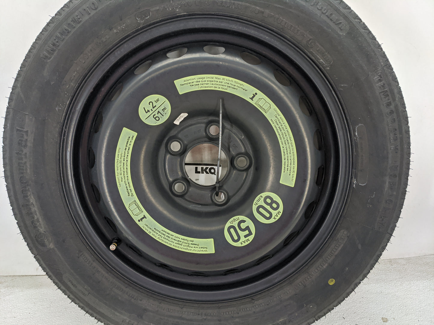 2008-2013 Mercedes-benz C300 Spare Donut Tire Wheel Rim Oem - Oemusedautoparts1.com