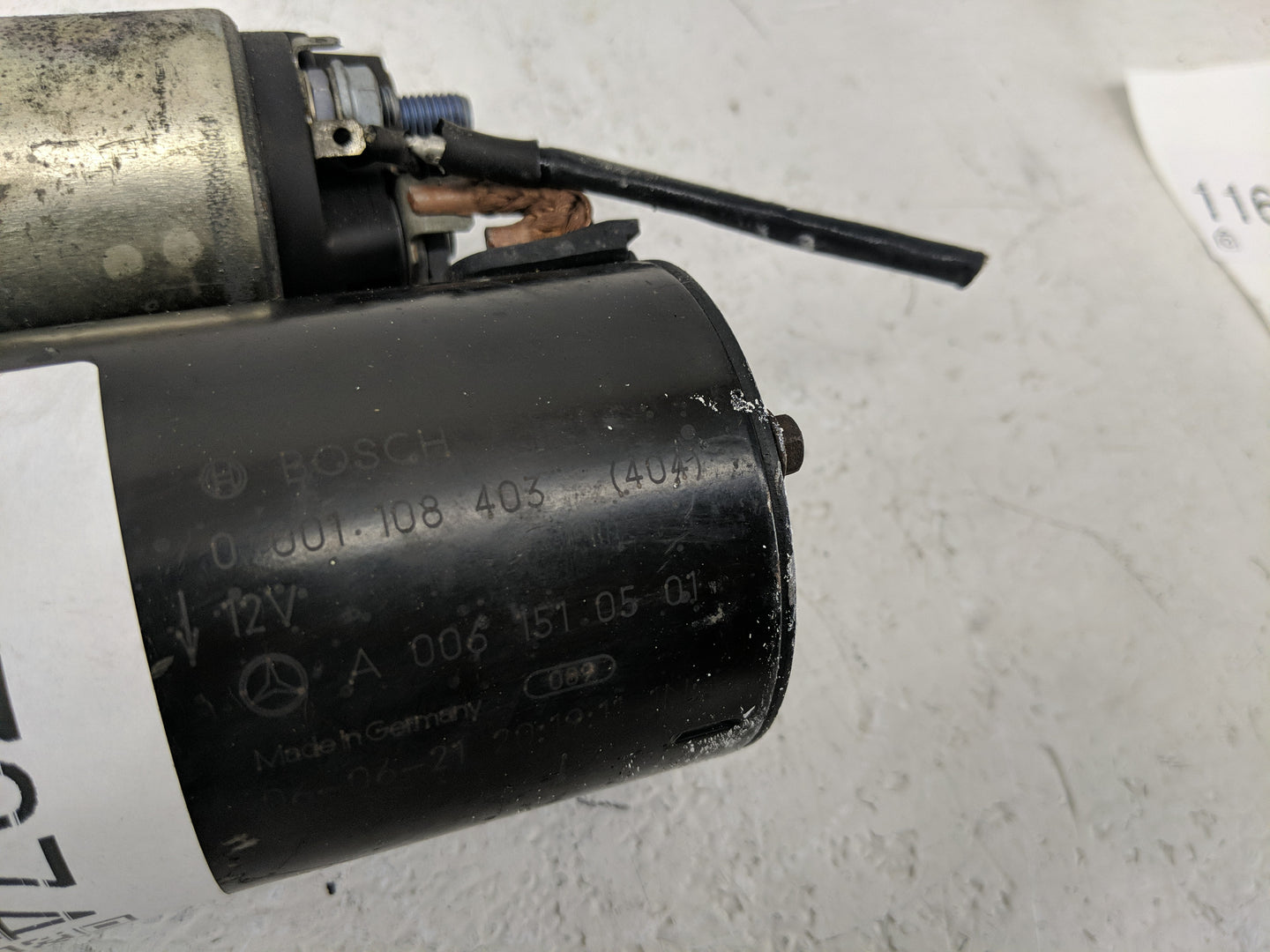 2005 Mercedes-Benz C320 Car Starter Motor Solenoid OEM P/N:0 001 108 403 Fits Fits 2006 2007 2008 2009 OEM Used Auto Parts -