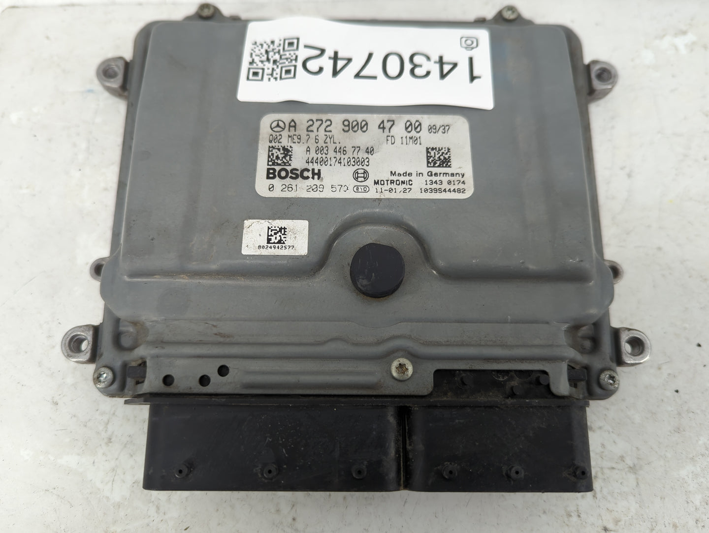 2008 Mercedes-Benz C350 PCM Engine Control Computer ECU ECM PCU OEM P/N:2729004700 Fits OEM Used Auto Parts - Oemusedautopar