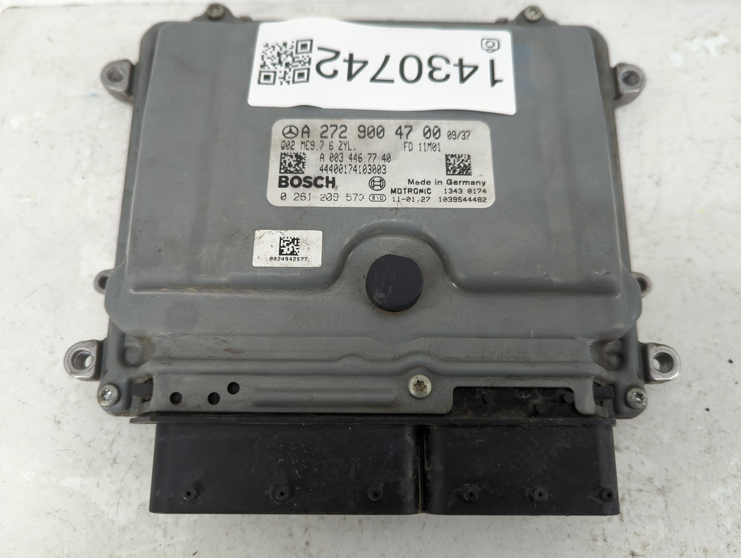 2008 Mercedes-Benz C350 PCM Engine Control Computer ECU ECM PCU OEM P/N:2729004700 Fits OEM Used Auto Parts - Oemusedautopar