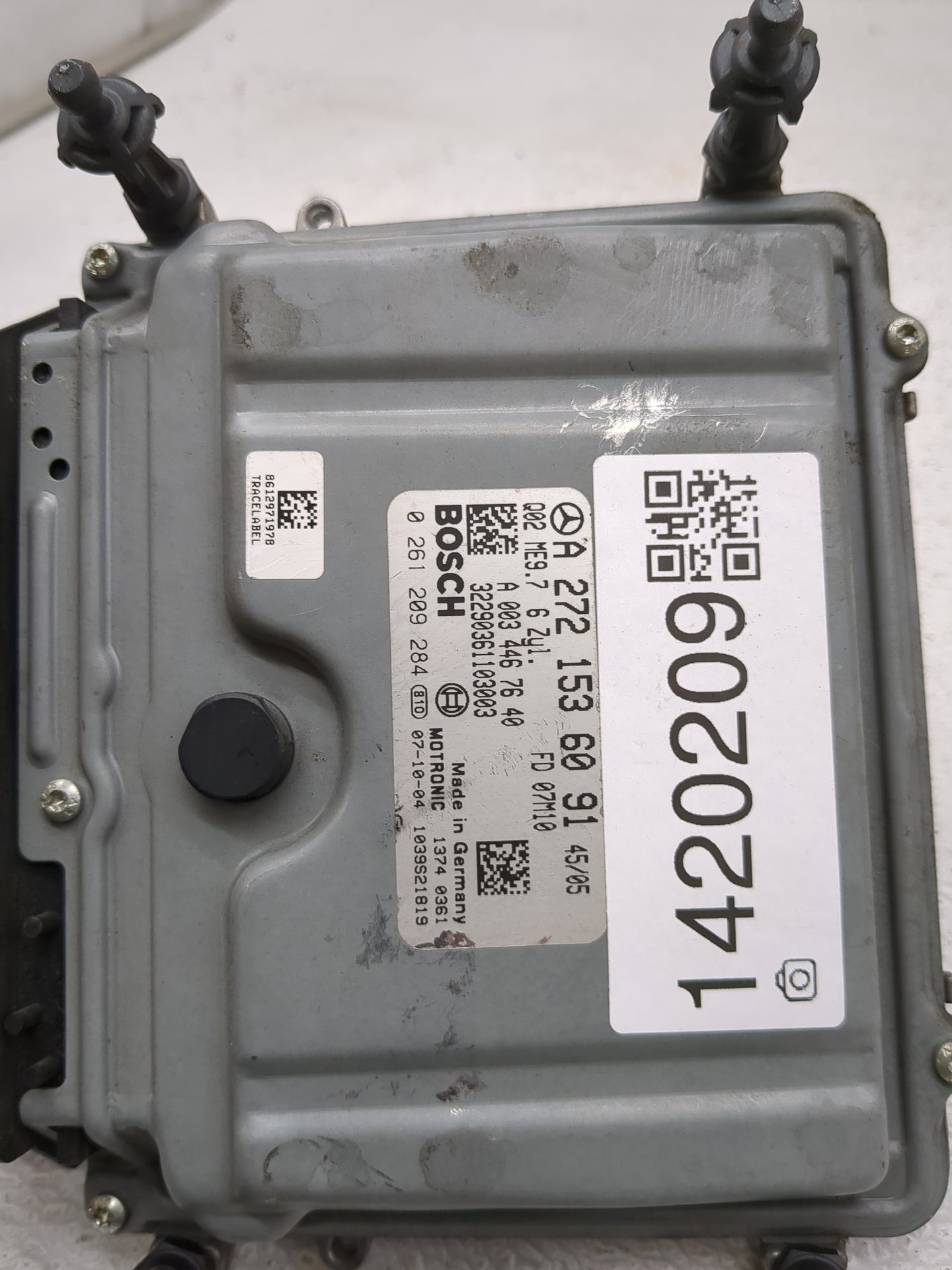 2007-2009 Mercedes-Benz Clk350 PCM Engine Control Computer ECU ECM PCU OEM P/N:A 272 153 60 91 0 261 209 284 Fits OEM Used A