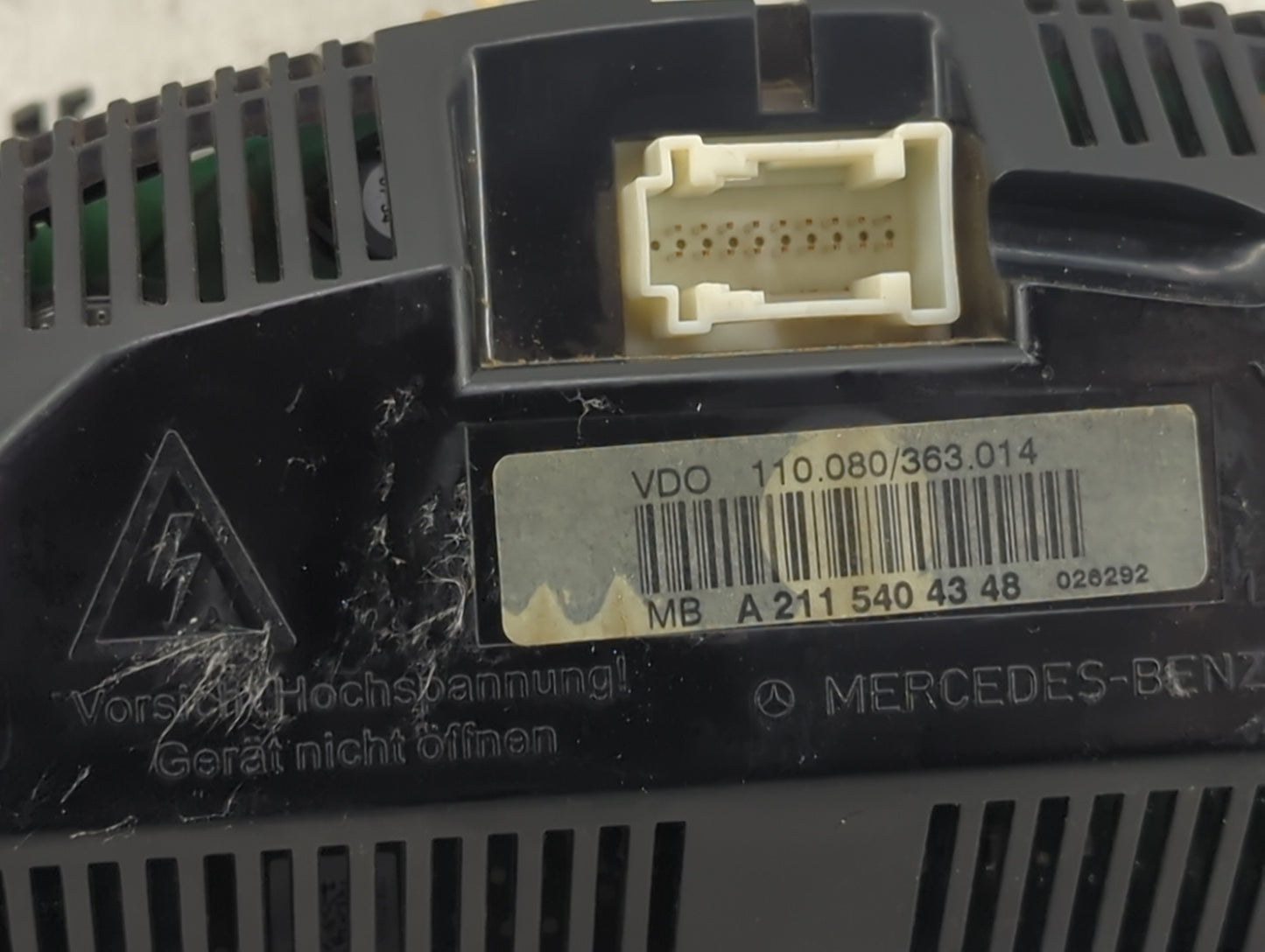2008 Mercedes-Benz E250 Instrument Cluster Speedometer Gauges Miles: Fits OEM Used Auto Parts - Oemusedautoparts1.com