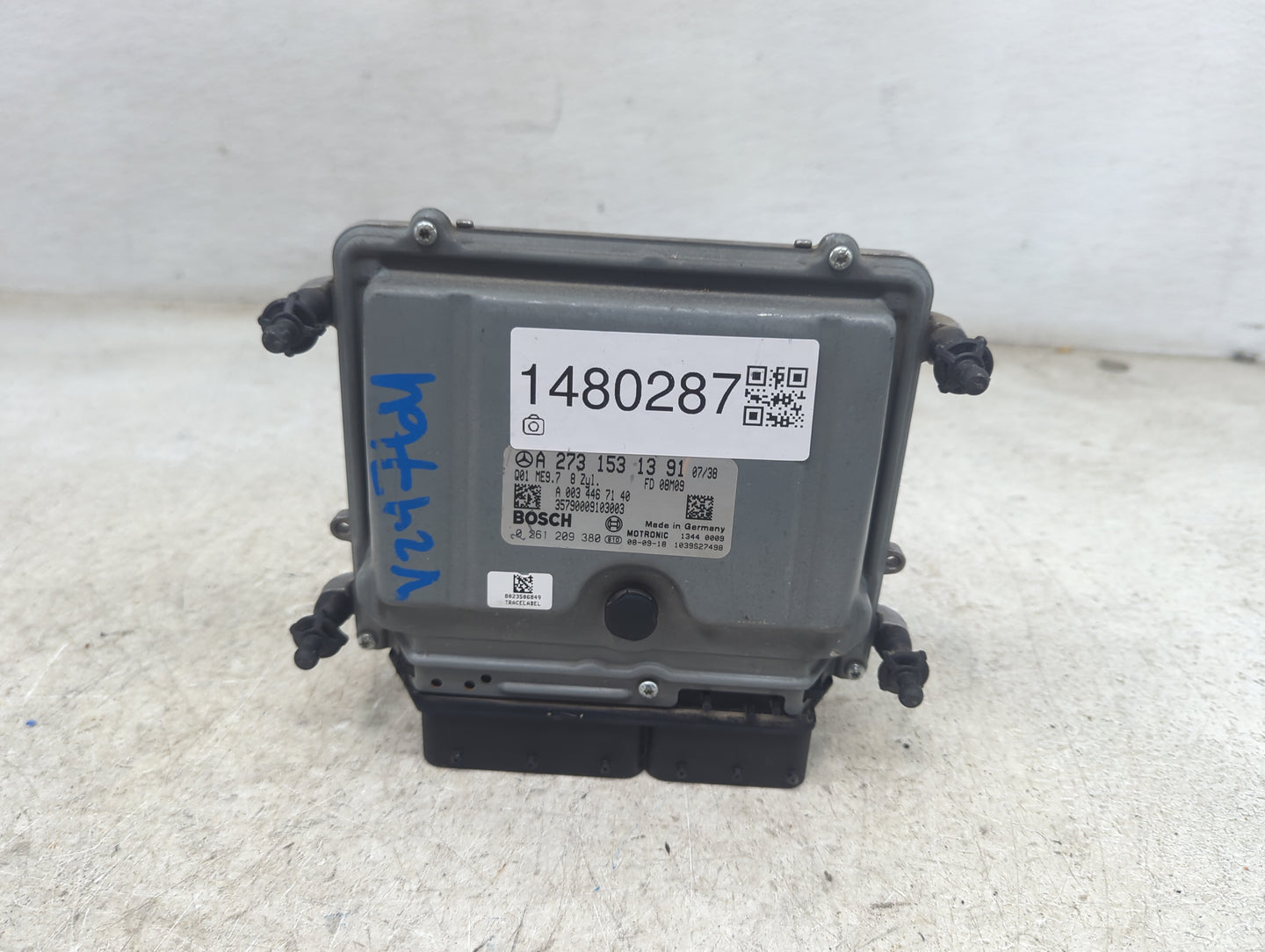 2008 Mercedes-Benz Gl450 PCM Engine Control Computer ECU ECM PCU OEM P/N:A 273 153 13 91 A 003 446 71 40, 0 261 209 380 Fits
