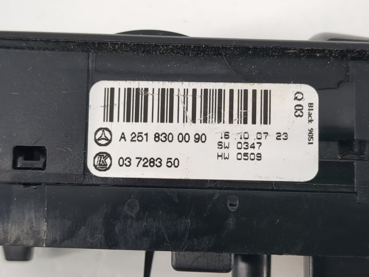 2007-2009 Mercedes-Benz Ml320 Master Power Window Switch Replacement Driver Side Left P/N:A 251 830 00 90 Fits OEM Used Auto