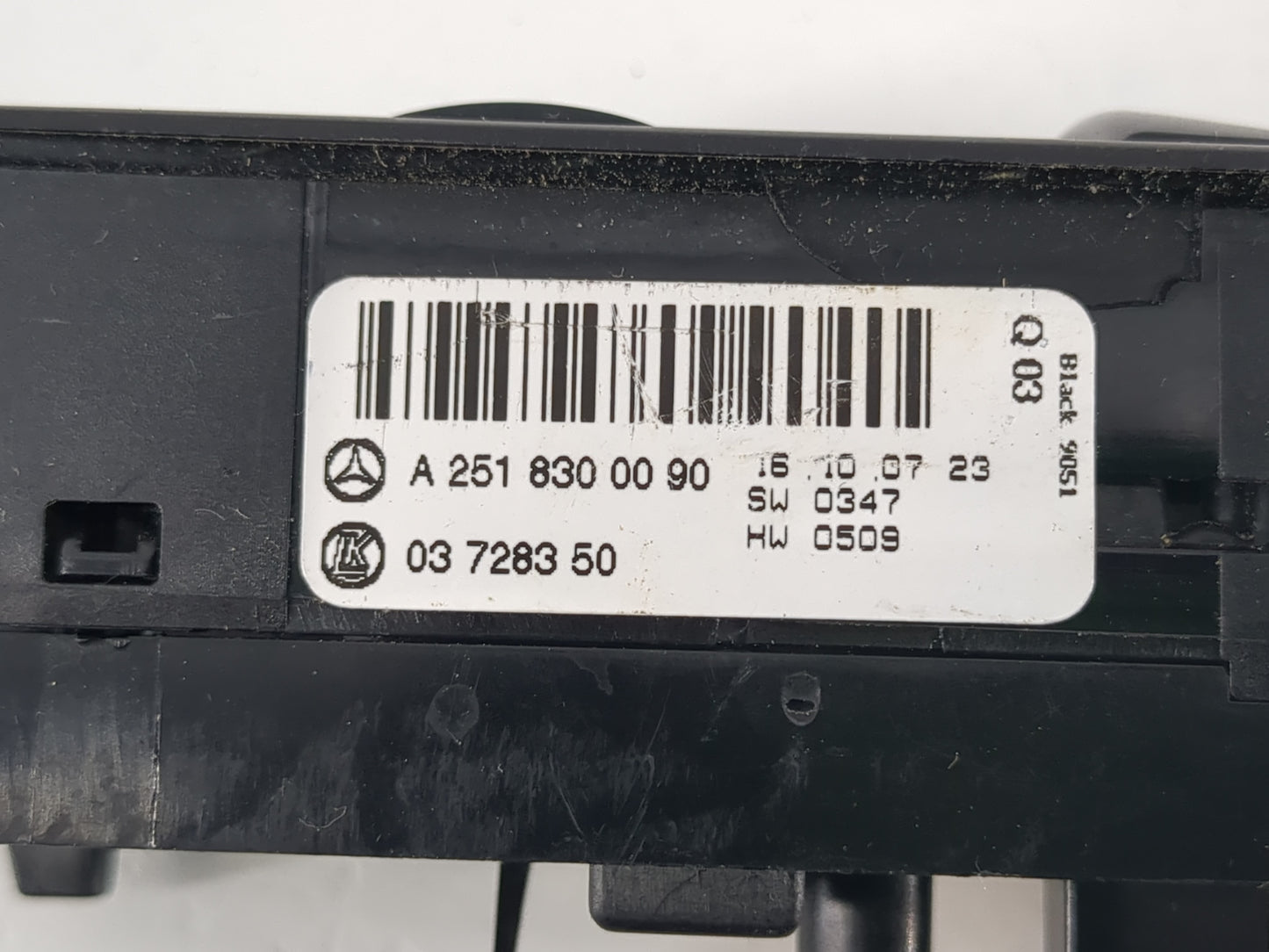 2007-2009 Mercedes-Benz Ml320 Master Power Window Switch Replacement Driver Side Left P/N:A 251 830 00 90 Fits OEM Used Auto