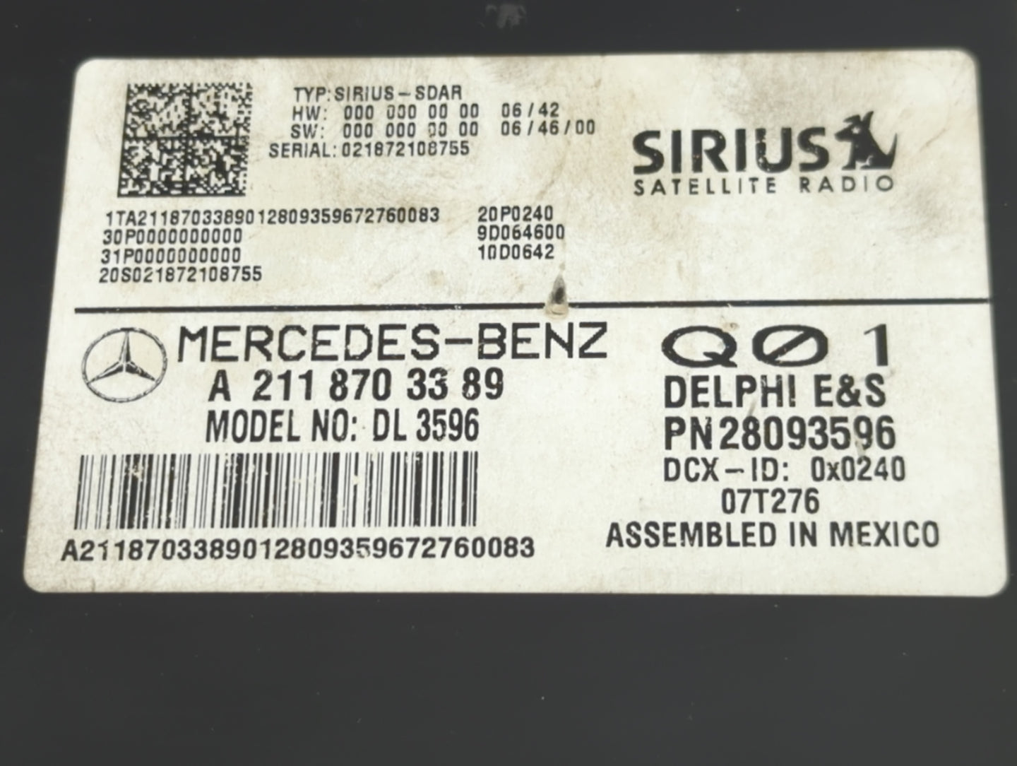 2008 Mercedes-benz Ml350 Audio Control Module - Oemusedautoparts1.com
