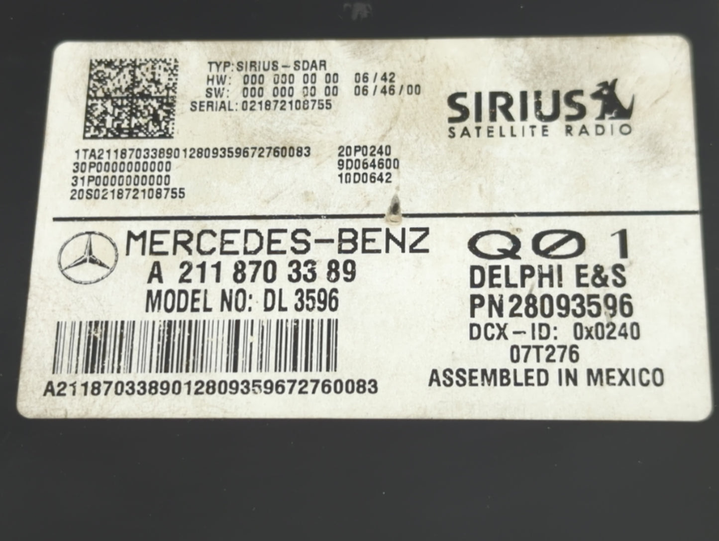 2008 Mercedes-benz Ml350 Audio Control Module - Oemusedautoparts1.com