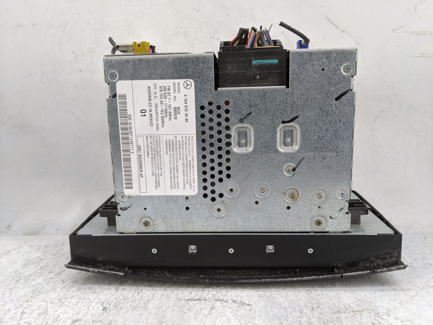 2007-2008 Mercedes-Benz Ml350 Radio AM FM Cd Player Receiver Replacement P/N:A 164 870 39 89 BB0630 Fits Fits 2007 2008 2009