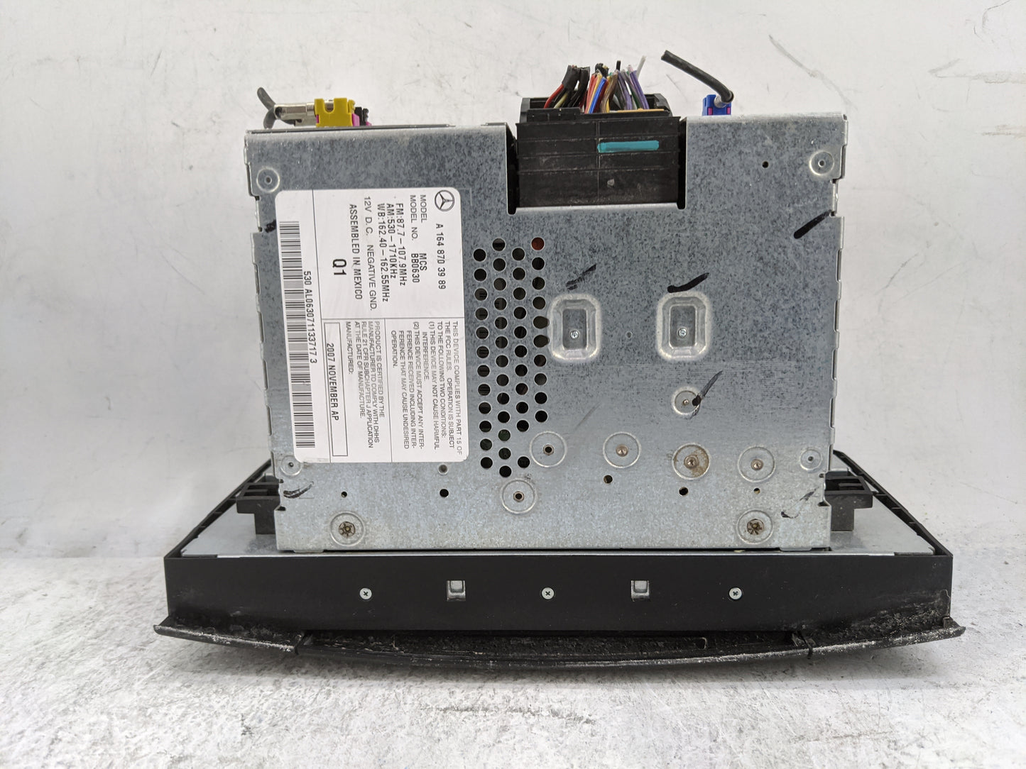 2007-2008 Mercedes-Benz Ml350 Radio AM FM Cd Player Receiver Replacement P/N:A 164 870 39 89 BB0630 Fits Fits 2007 2008 2009