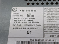 2007-2008 Mercedes-Benz Ml350 Radio AM FM Cd Player Receiver Replacement P/N:A 164 870 39 89 BB0630 Fits Fits 2007 2008 2009