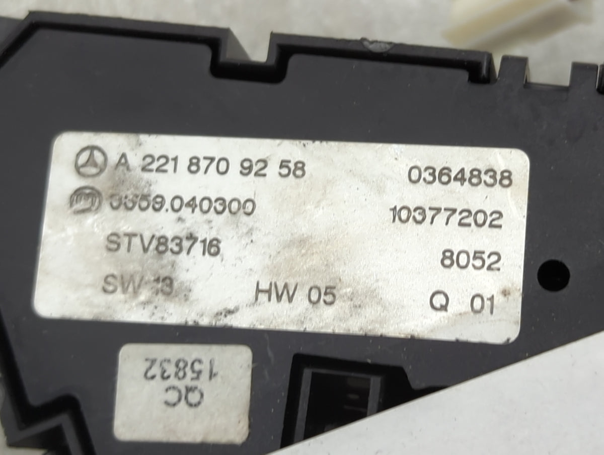 2008 Mercedes-benz S-class Driver Left Seat Switch - Oemusedautoparts1.com