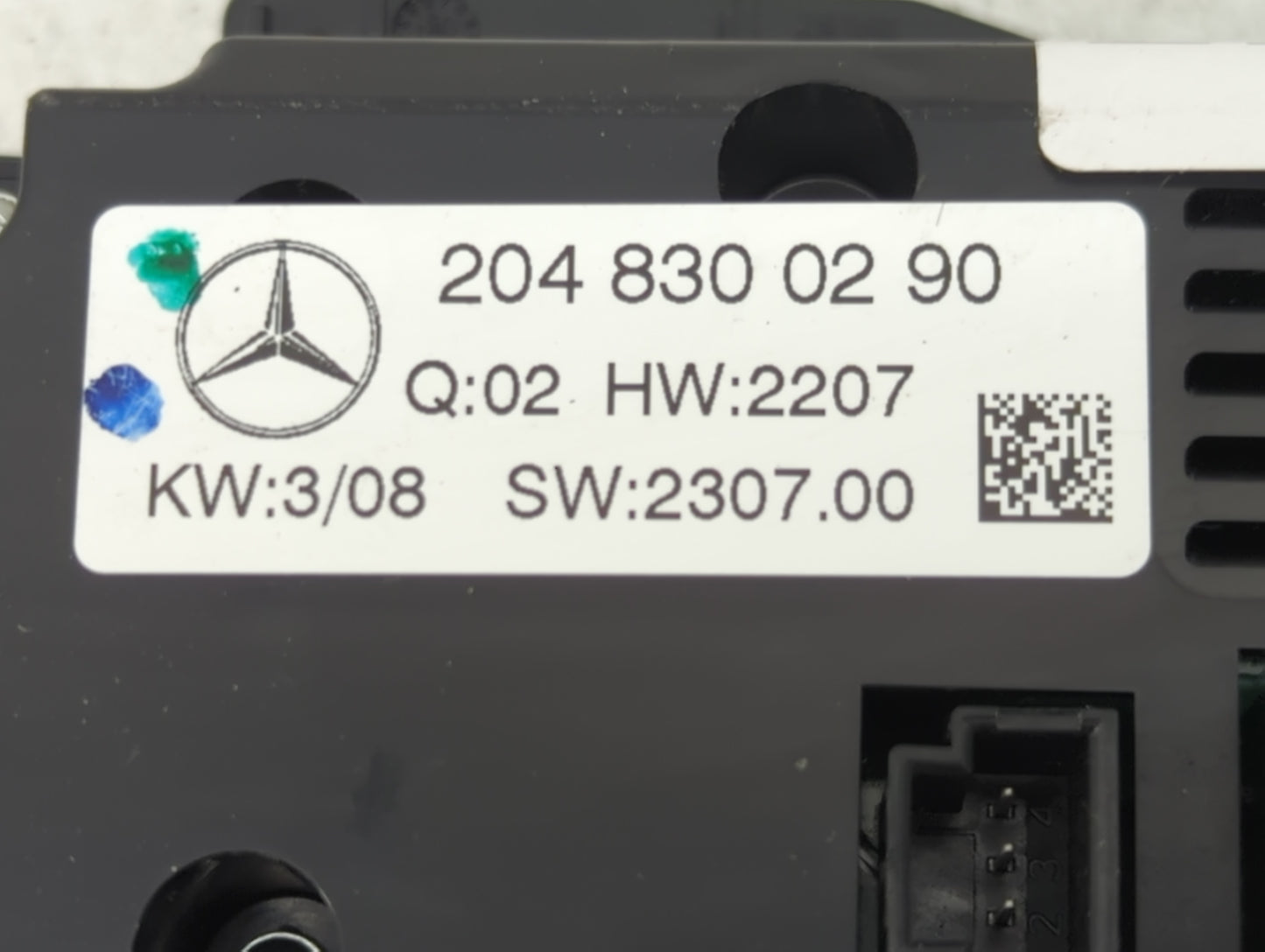 2008 Mercedes C-Class Climate Control Module Temperature AC/Heater Replacement P/N:2048300290 Fits OEM Used Auto Parts - Oem