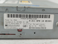 2008 Mercedes Clk350 Radio AM FM Cd Player Receiver Replacement P/N:A 211 870 10 85 203 870 33 89 Fits OEM Used Auto Parts -