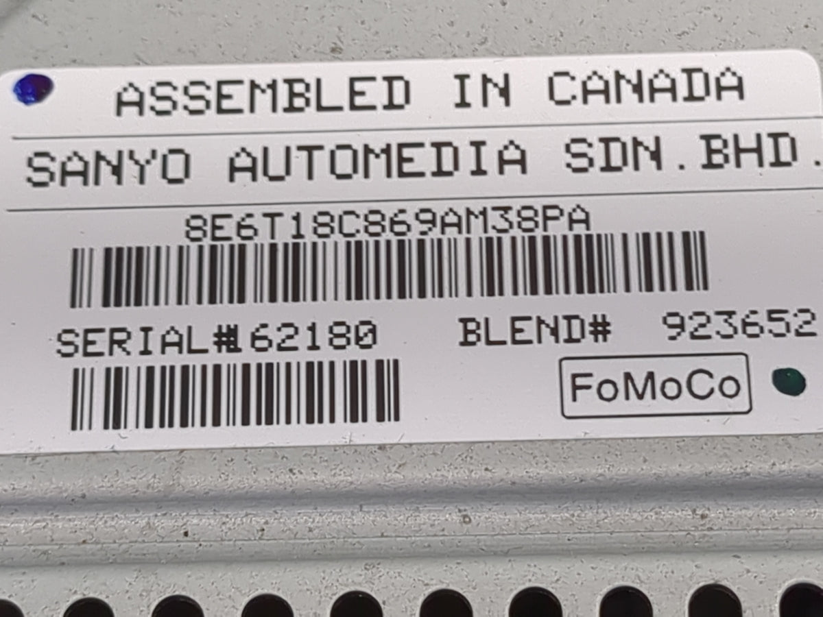 2008 Mercury Mariner Radio AM FM Cd Player Receiver Replacement P/N:8E6T18C869AM38PA Fits OEM Used Auto Parts - Oemusedautop